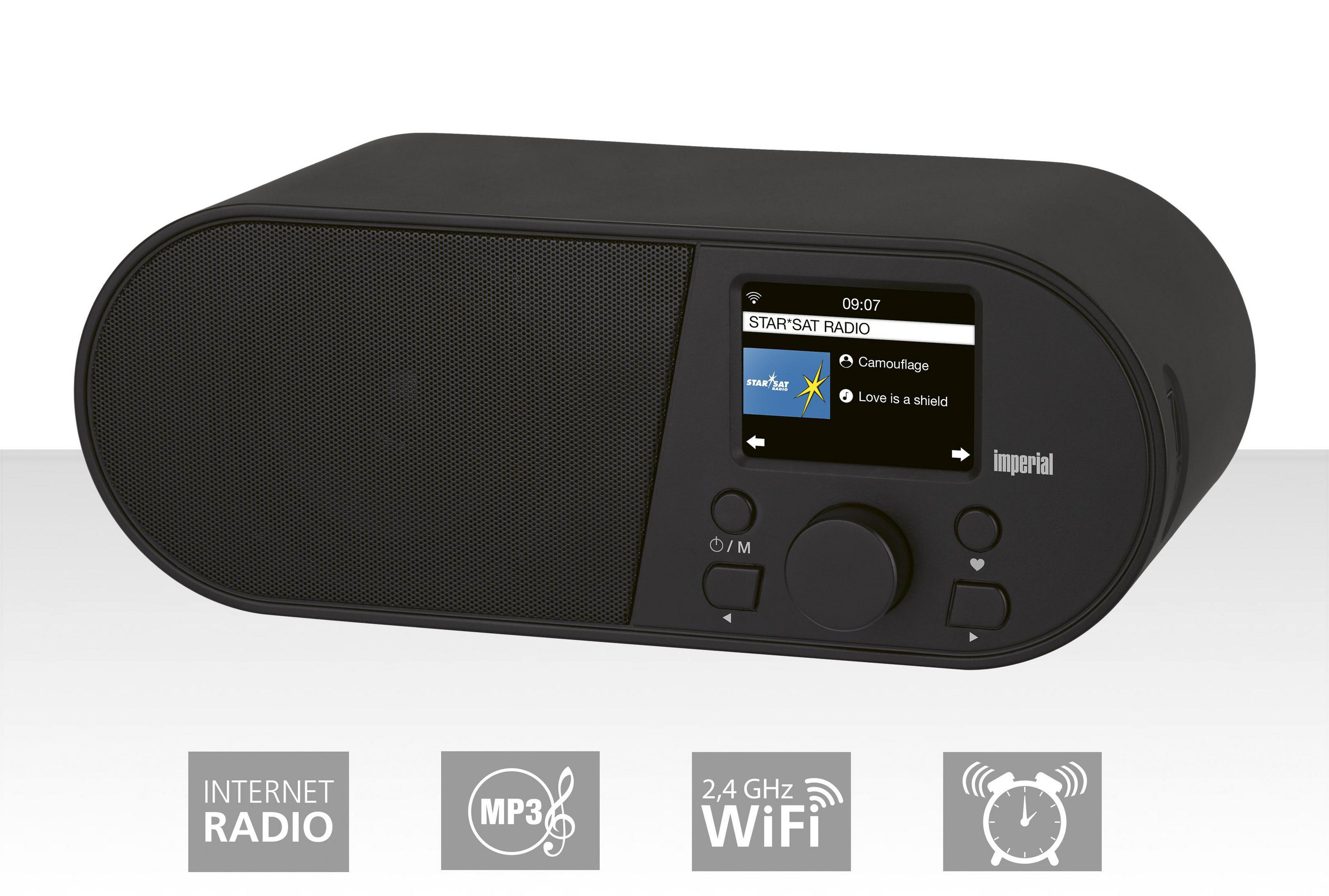 TELESTAR i105 Internetradio, Internetradio, Bluetooth, Internet schwarz Radio