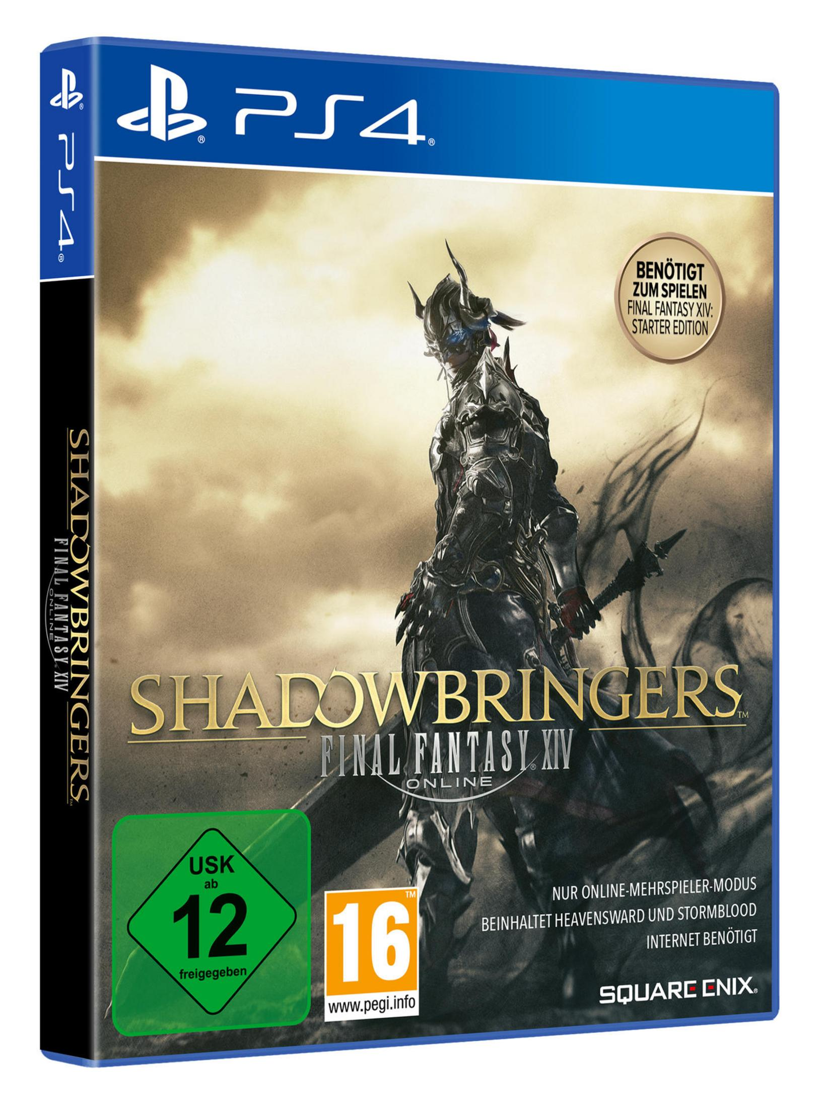 PlayStation 4 Spielbox. Zeigt einen Krieger mit einem Schwert. Blaue und schwarze Farben.