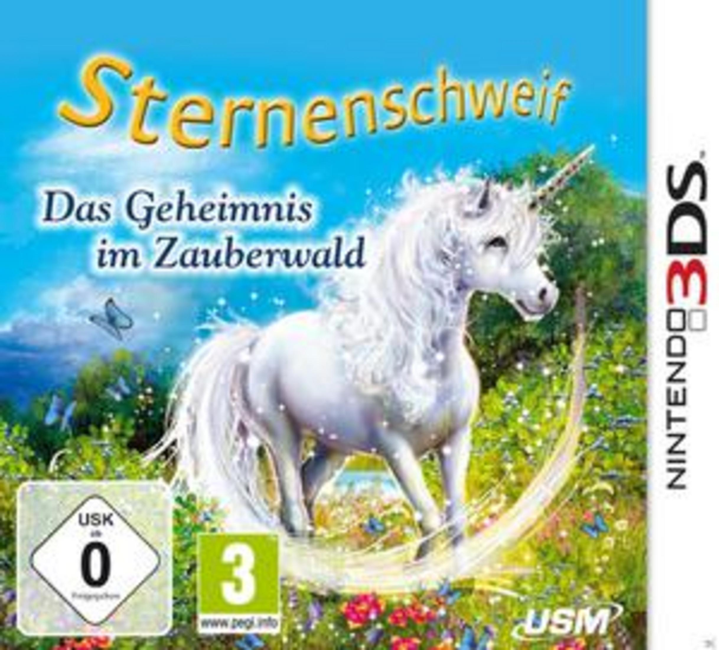 Ein Spielcover für Nintendo 3DS. Es zeigt ein weißes Einhorn in einer Waldumgebung. Der Spieletitel ist sichtbar.