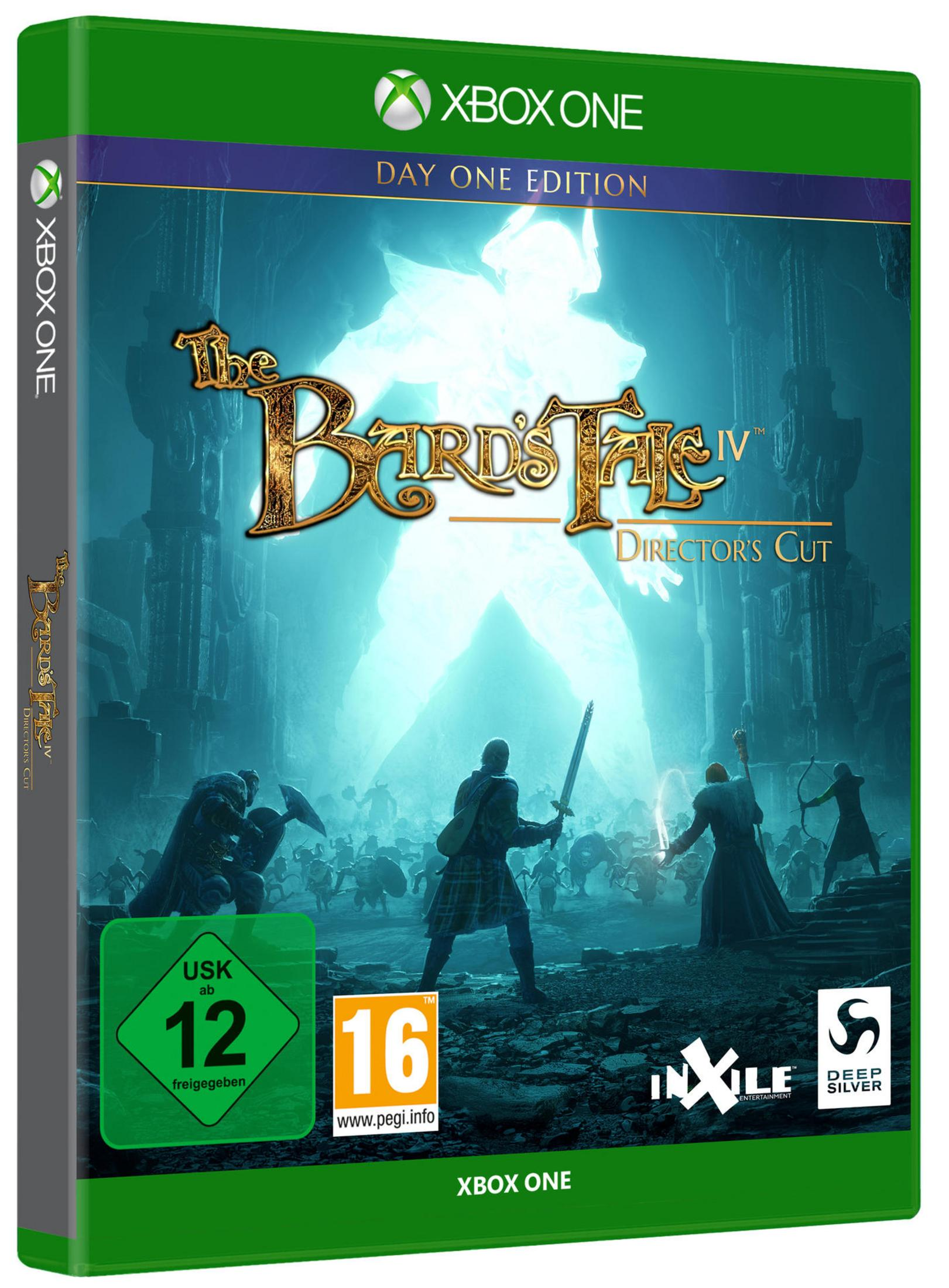 Spielbox mit einer Fantasy-Szene. Der Titel lautet 'The Bard's Tale IV: Director's Cut'.