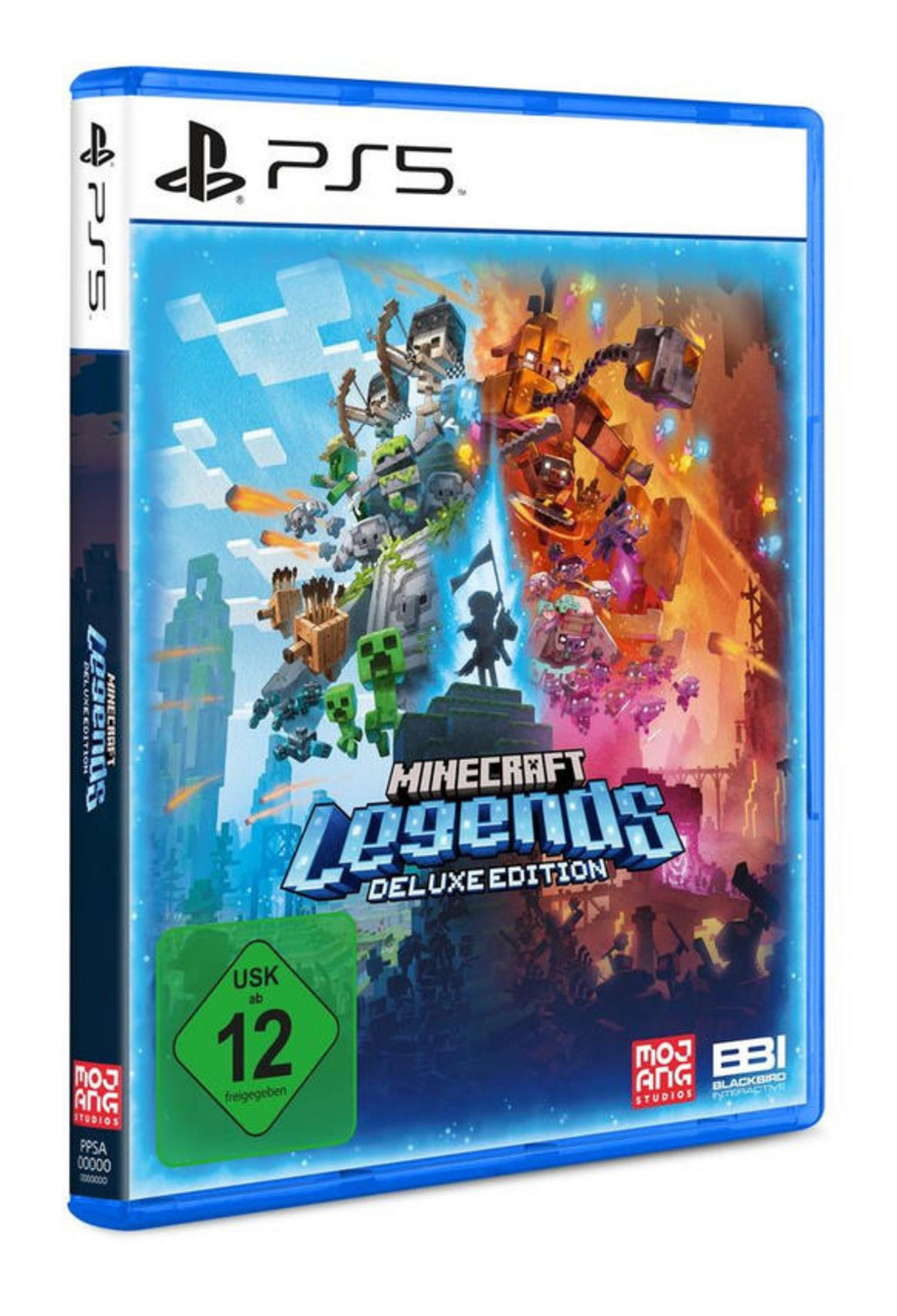 Spielcover: Minecraft Legends Deluxe Edition, PS5, Charaktere.