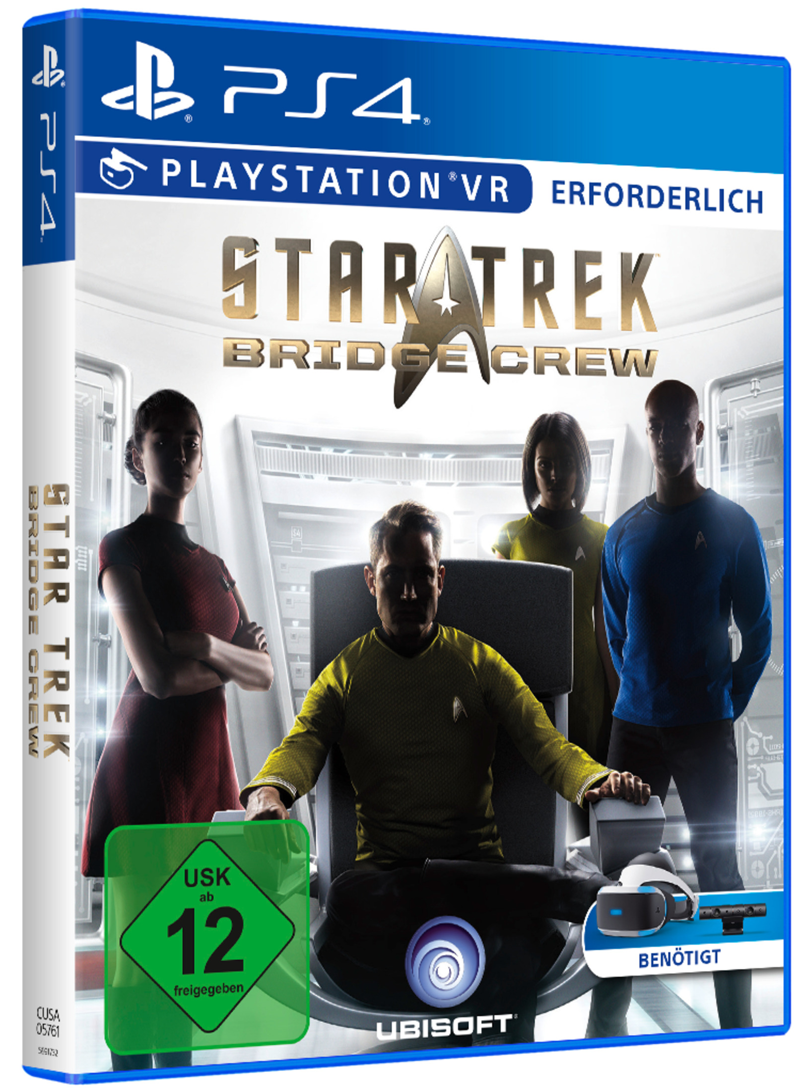 Star Trek: Bridge Crew PS4-Spielhülle. Charaktere aus dem Spiel in einem Raum.