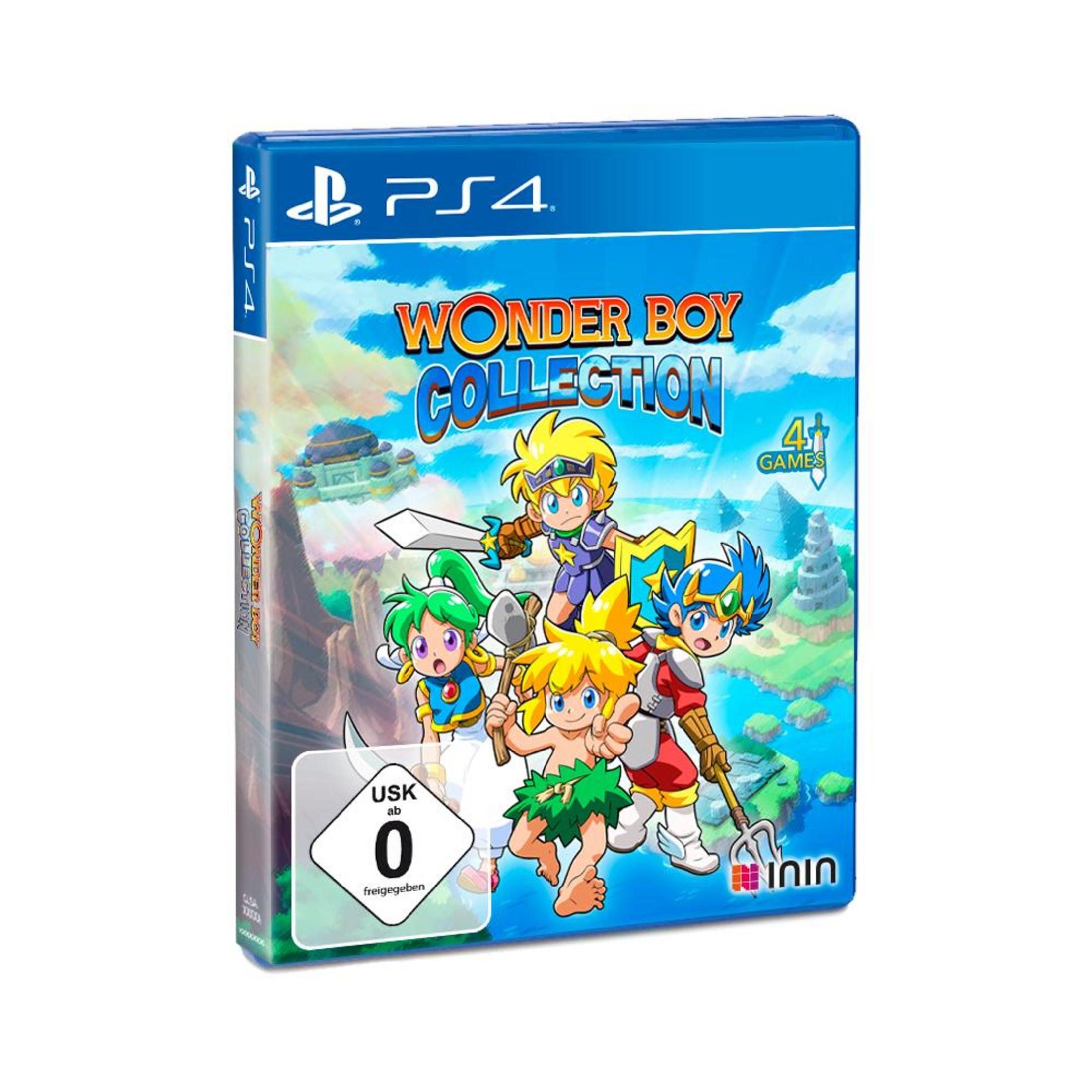 Spielbox der Wonder Boy Collection für PS4. Enthält Cartoon-Charaktere auf dem Cover.