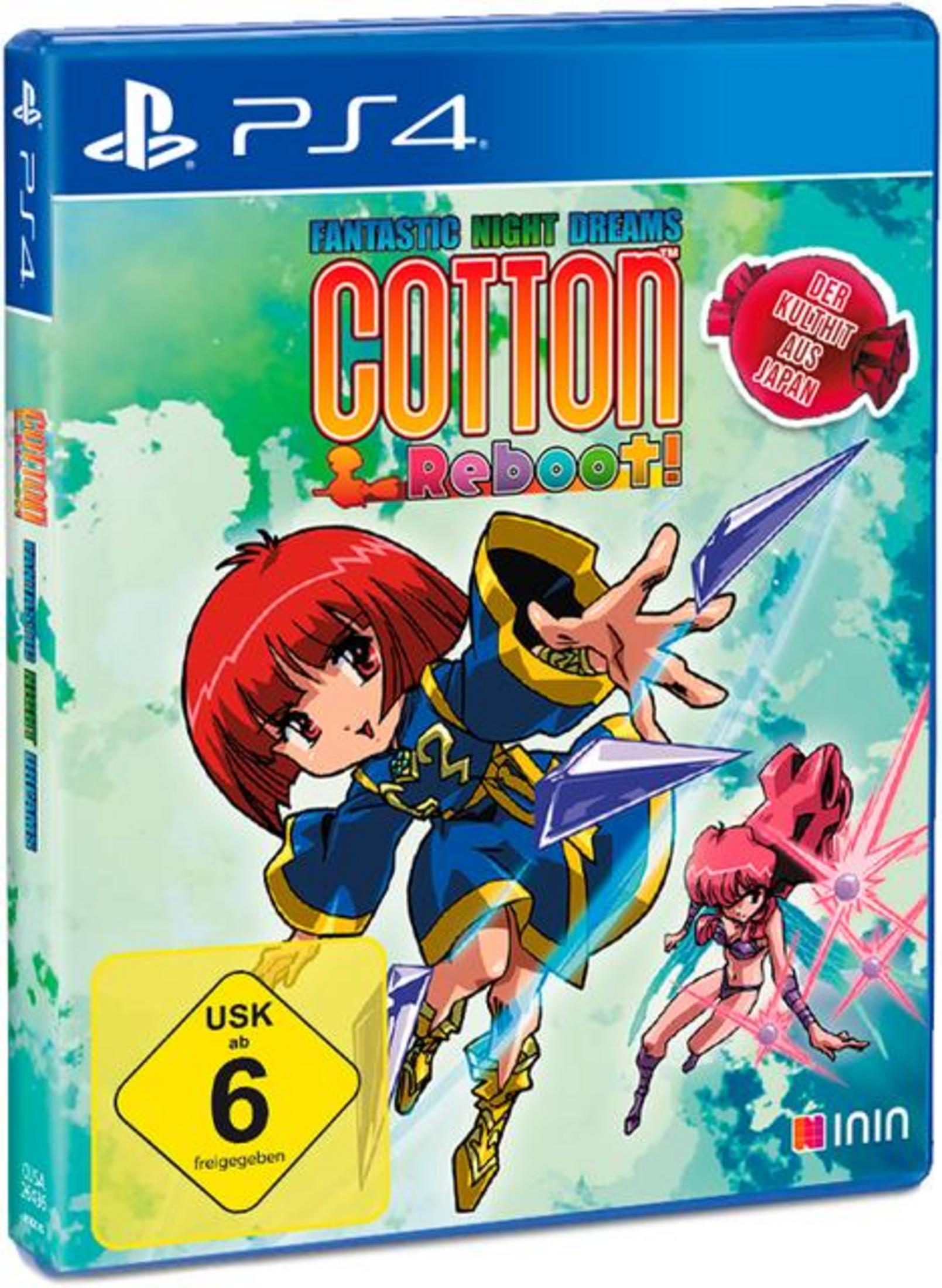 Spielbox-Art zeigt ein Cartoon-Mädchen mit pinken Haaren. Das Spiel ist Cotton Reboot! auf Nintendo Switch.