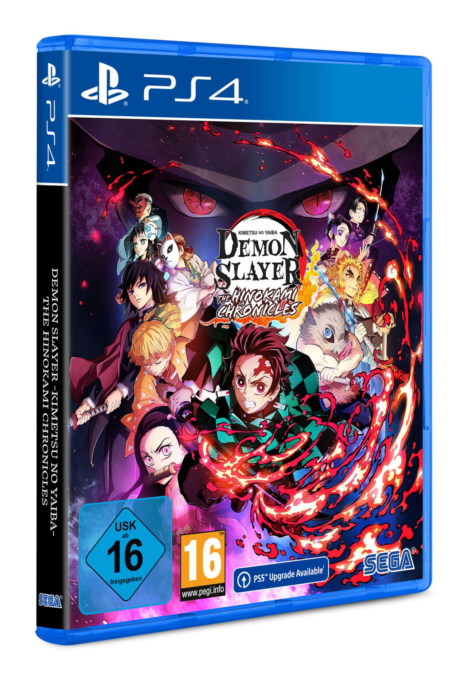 PS4-Spielbox, Demon Slayer: Kimetsu No Yaiba, mit animierten Charakteren.