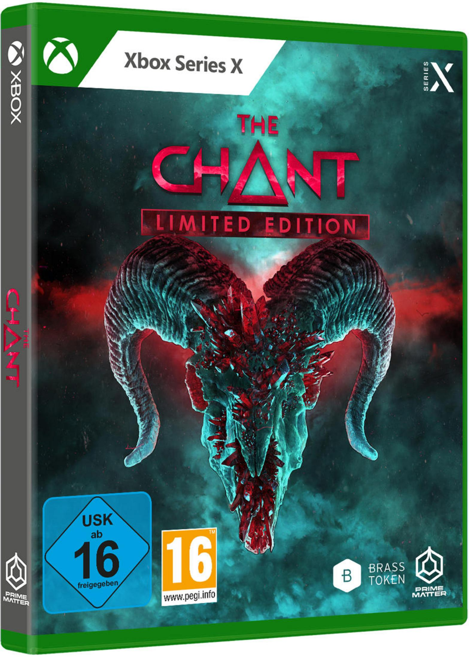 The Chant: Limited Edition Xbox Series X-Spielbox. Enthält Schädel mit Hörnern und USK.