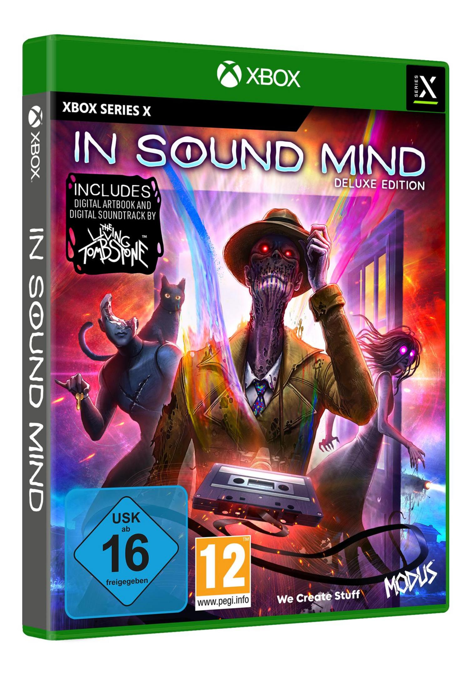 In Sound Mind Deluxe Edition-Spielhülle für Xbox Series X, Horror-Kunst.