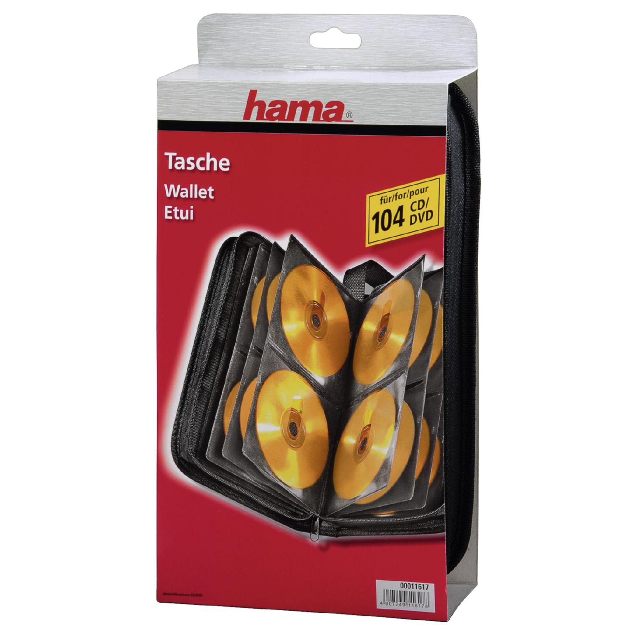 Czarny portfel na CD/DVD ze złotymi płytami. Pudełko jest białe i ma napisy.