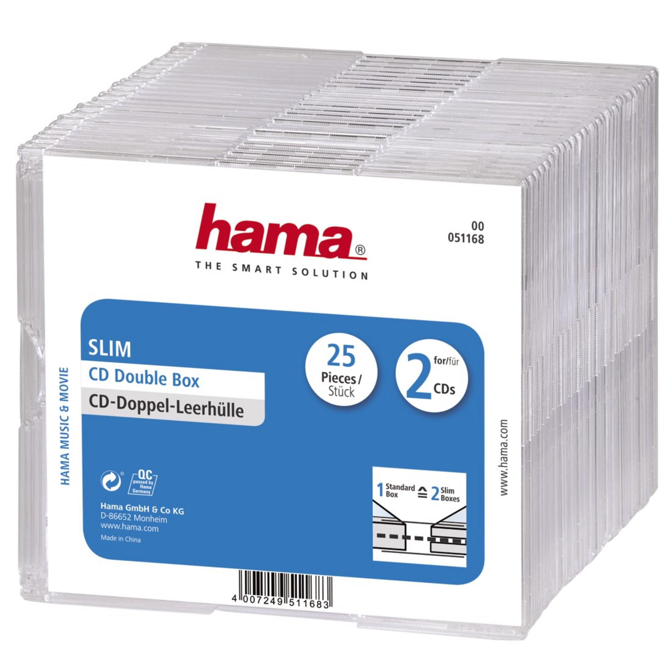 HAMA 25er - Pack Leerhüllen Transparent CD