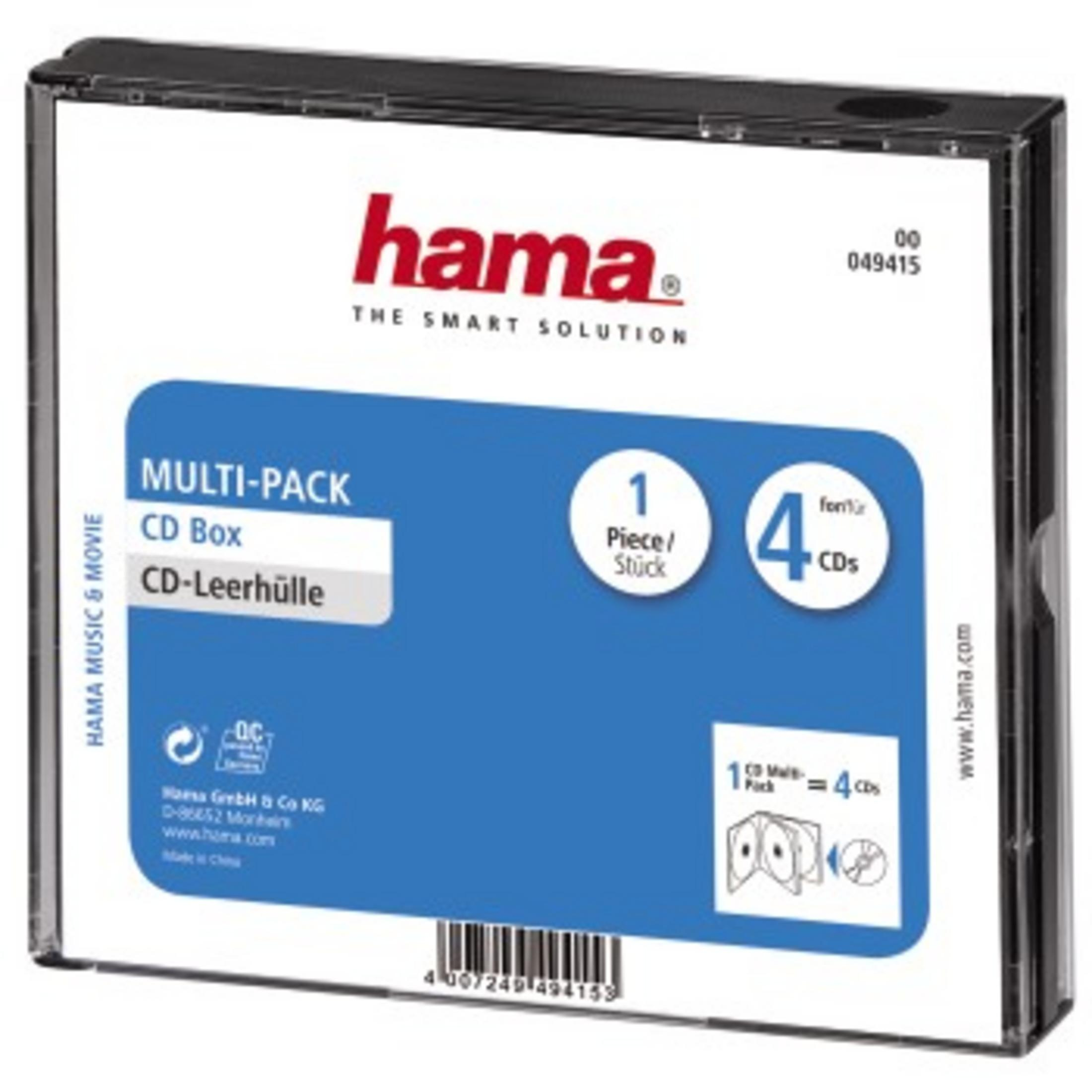 HAMA 4er -Multipack CD Leerhüllen Schwarz