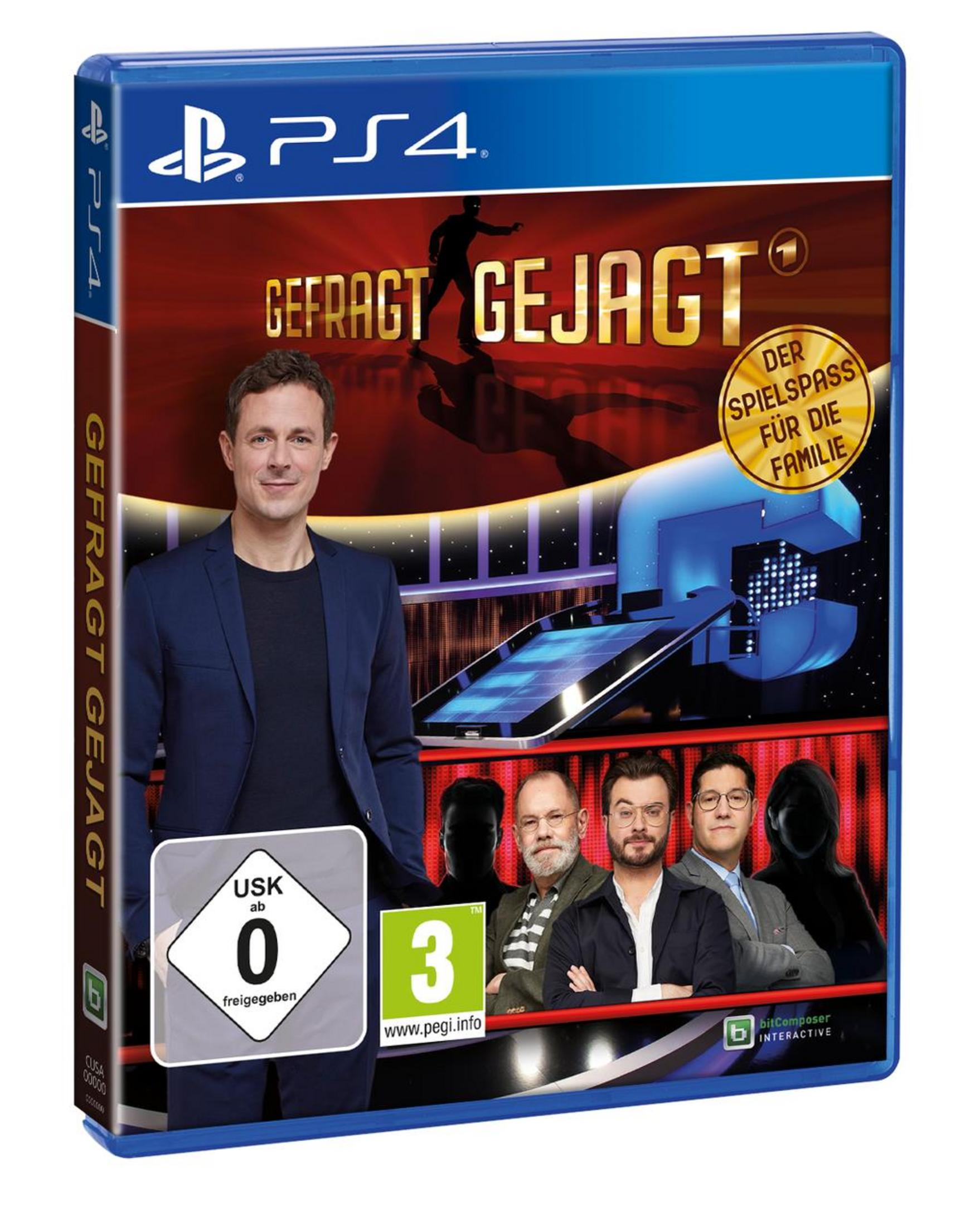 PS4-Spielbox mit einem Mann im Anzug. Der Titel ist 'Gefract Gejagt'.