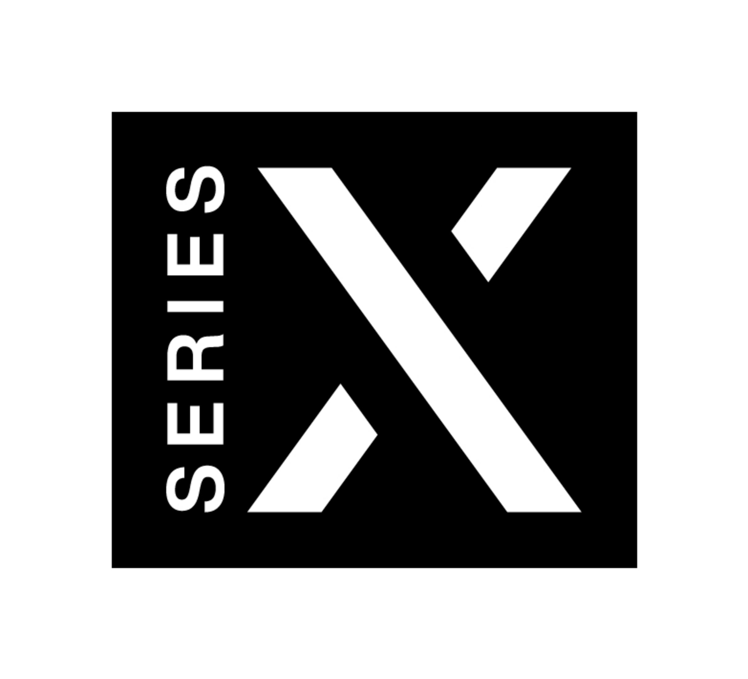 Das Logo der Series X, ein schwarzes Quadrat mit einem weißen 'X' und dem Wort 'SERIES' links.