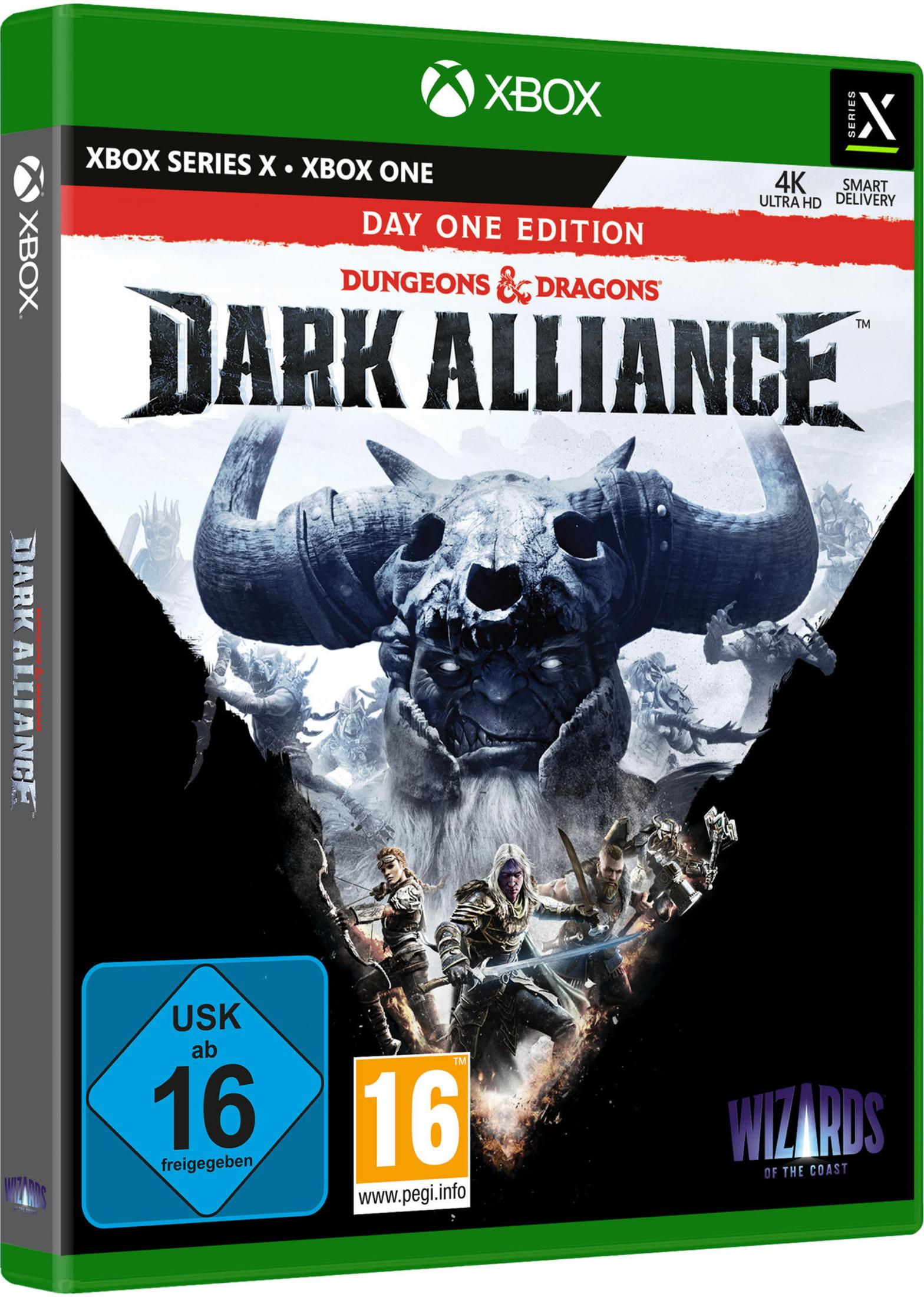 Xbox Series X-Spielbox mit Schädel und Kriegern.