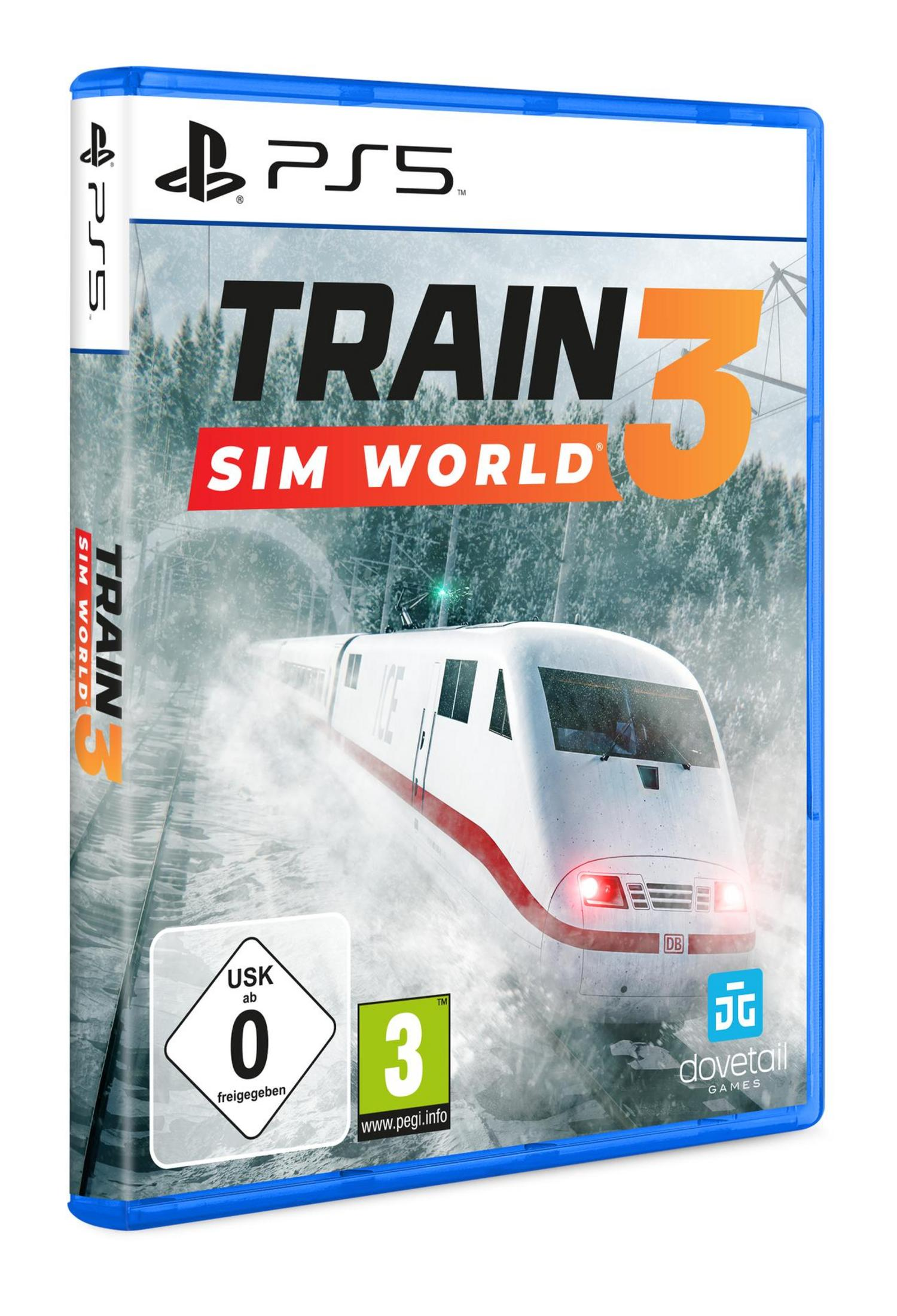 Spielbox-Art. Train Sim World 3 ist auf dem Cover mit einem Zug. Der Hintergrund ist verschneit.