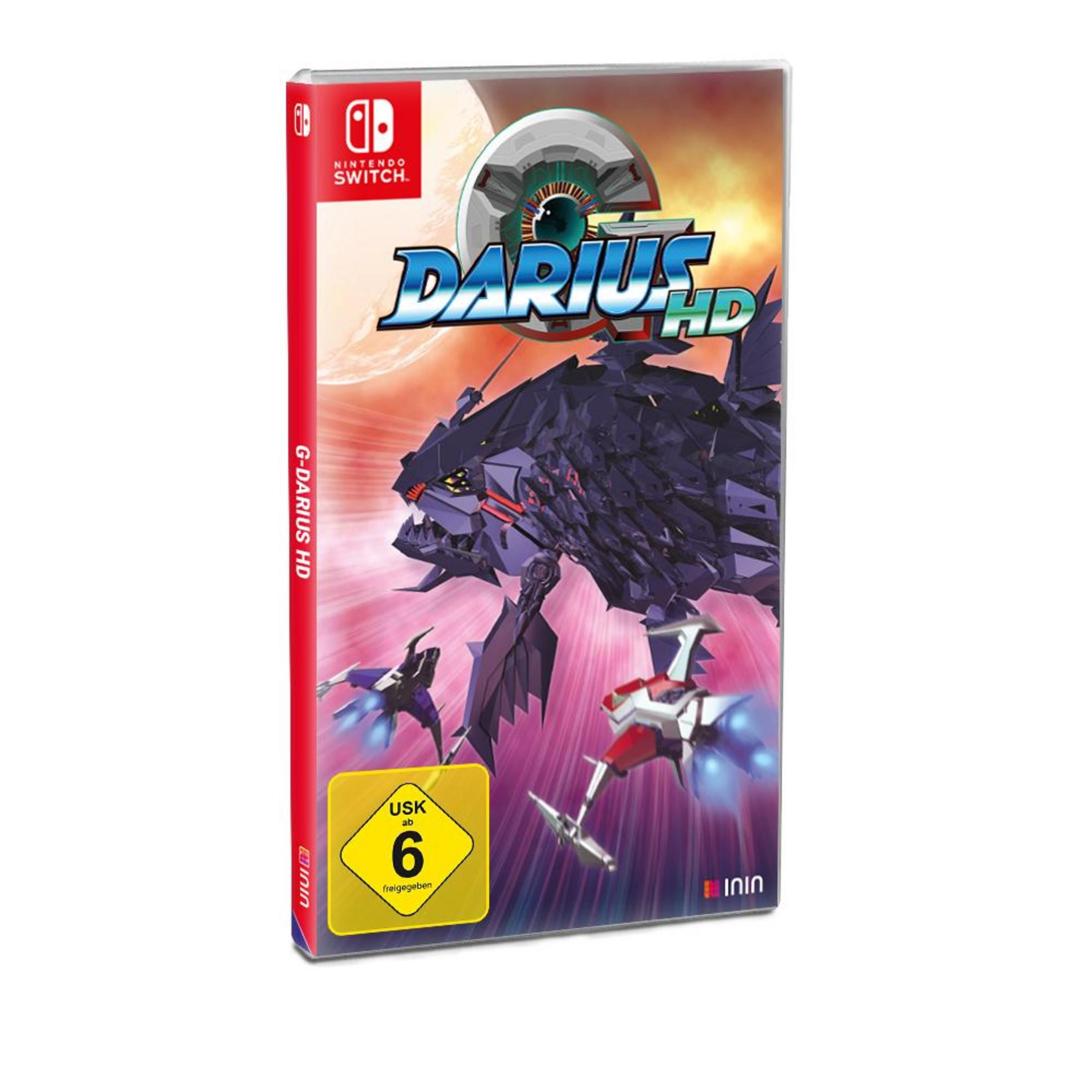 Scatola del gioco per Nintendo Switch: 'G-Darius HD'. Con una creatura marina oscura e meccanica.