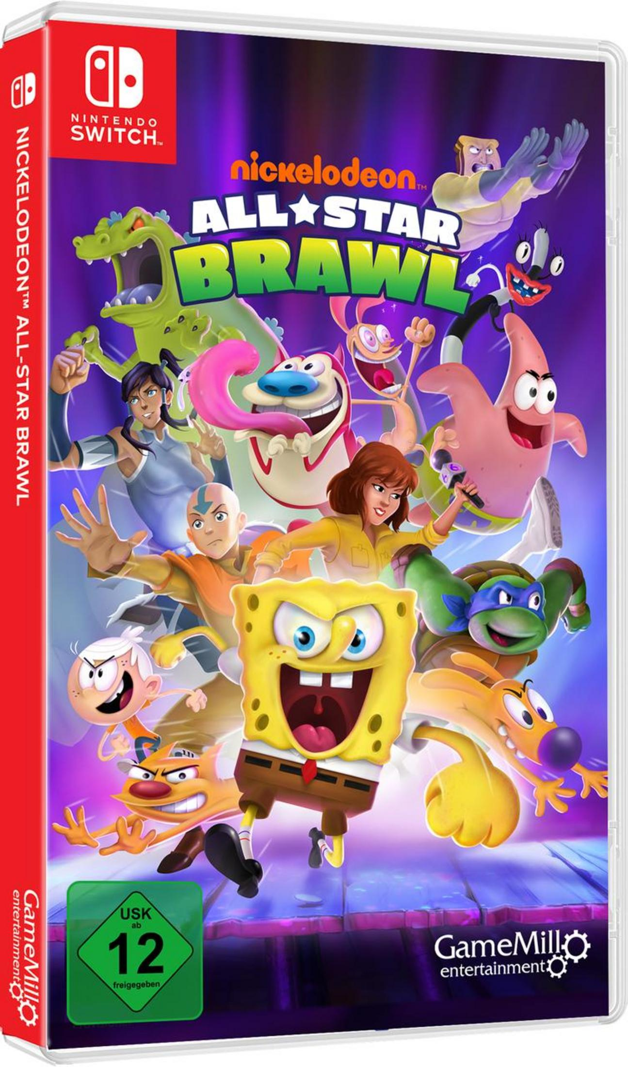 Box-Art für das Spiel Nickelodeon All-Star Brawl mit Charakteren in dynamischer Pose.