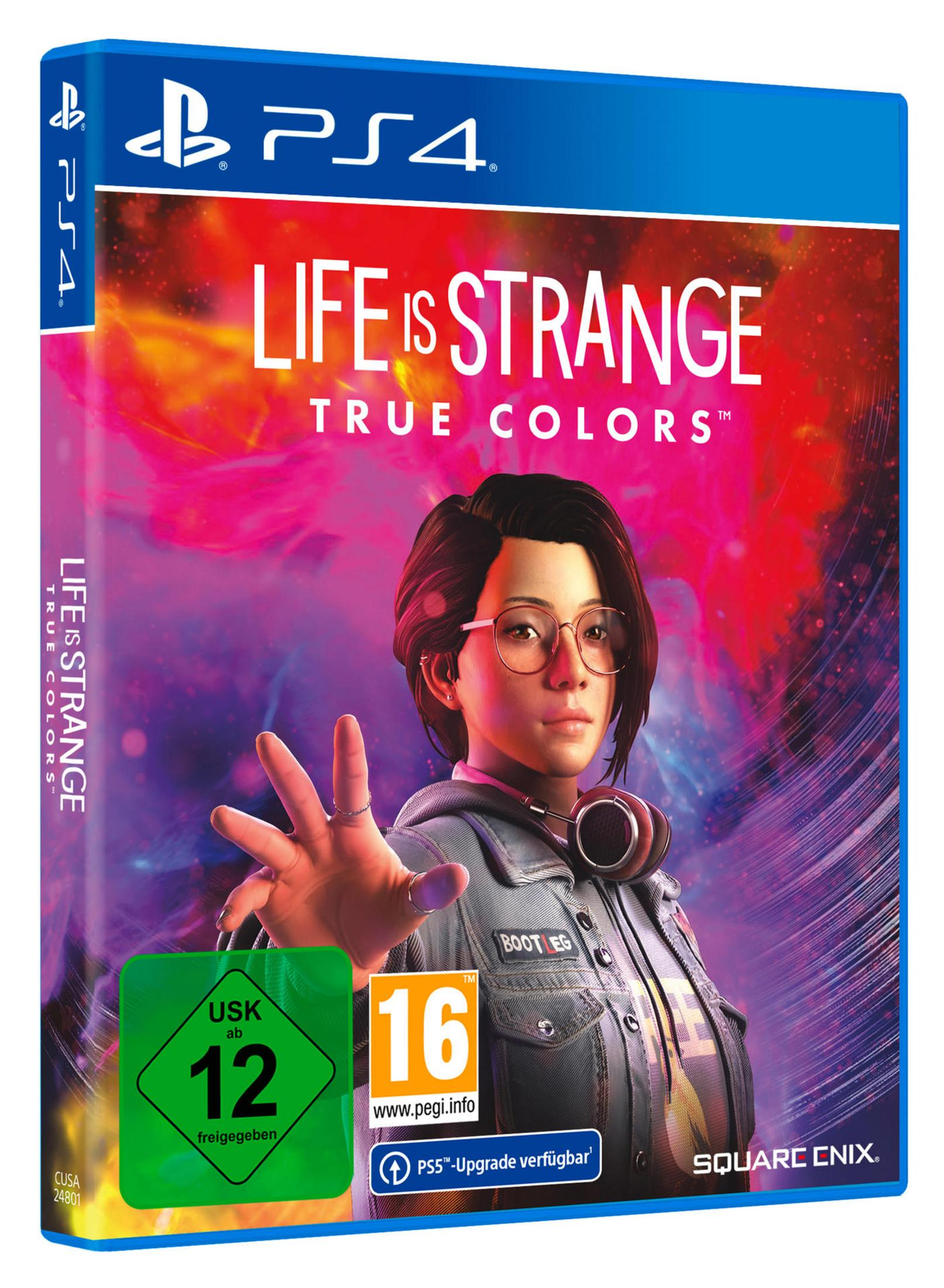PS4-Spielbox mit einem Mädchen mit Brille und buntem Hintergrund.