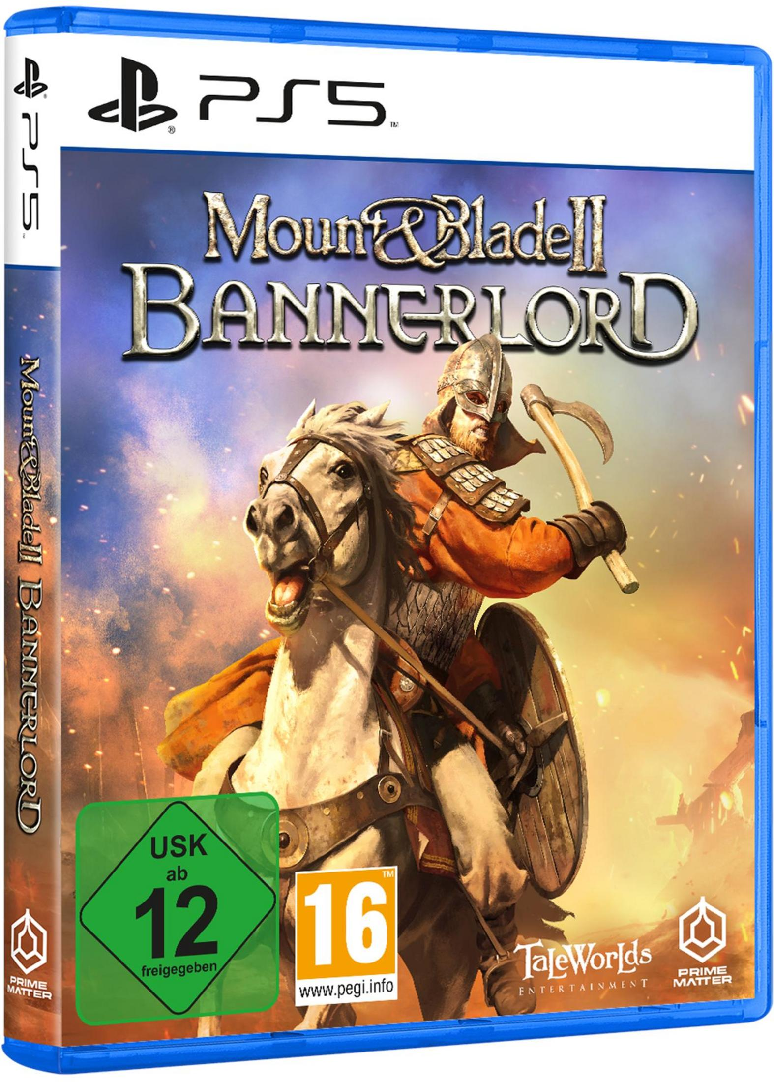 Spielbox mit Ritter auf Pferd, blauer Himmel und Burg im Hintergrund.