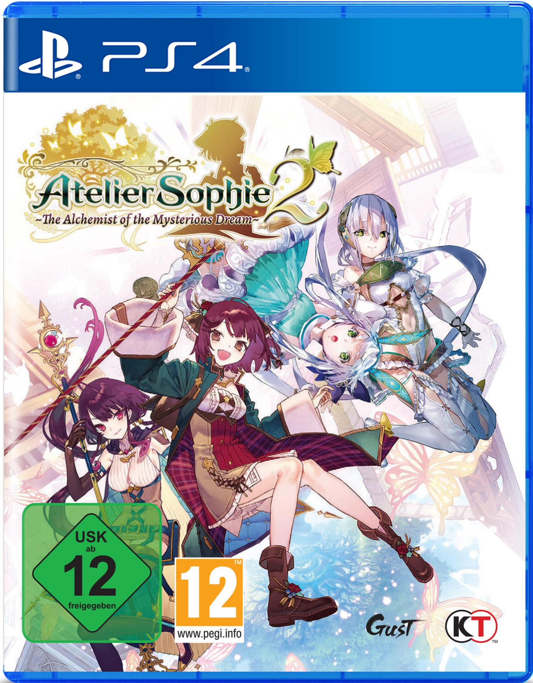 Spielbox für Atelier Sophie 2, mit Anime-Charakteren und PS4-Logo.