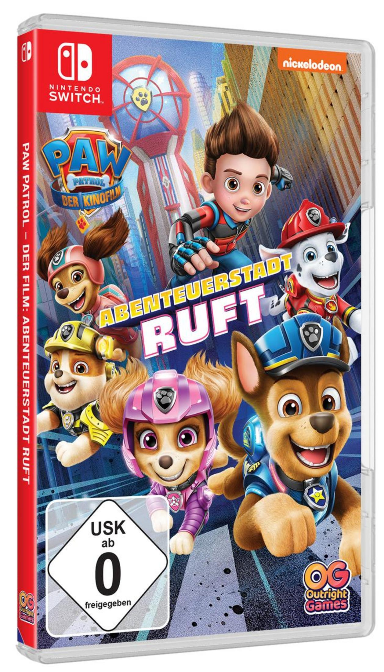 Nintendo Switch-Spielbox: PAW Patrol. Charaktere aus der Serie sind auf der Vorderseite abgebildet.