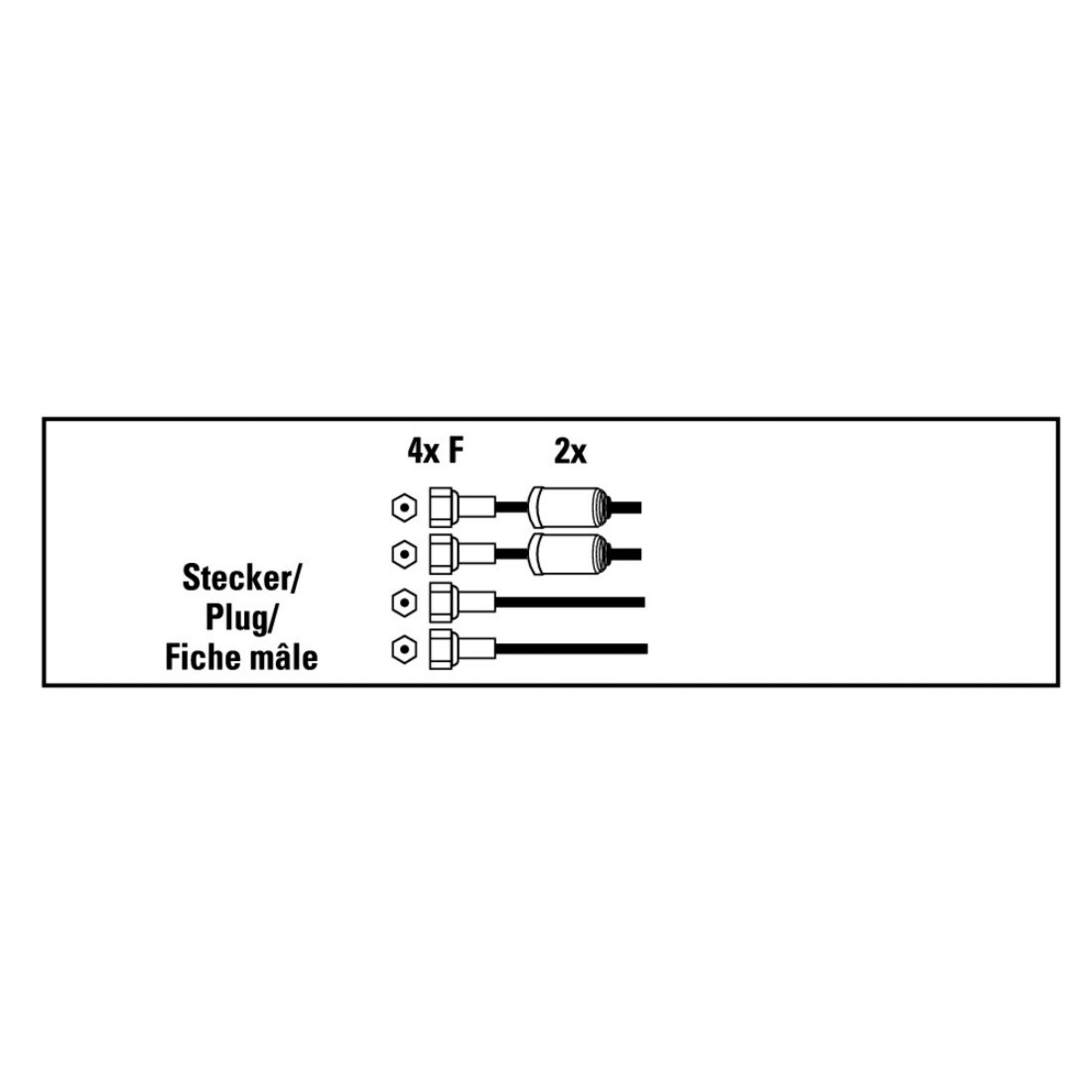 HAMA Silber F-Stecker/ SAT Adapter, Twin-LNB