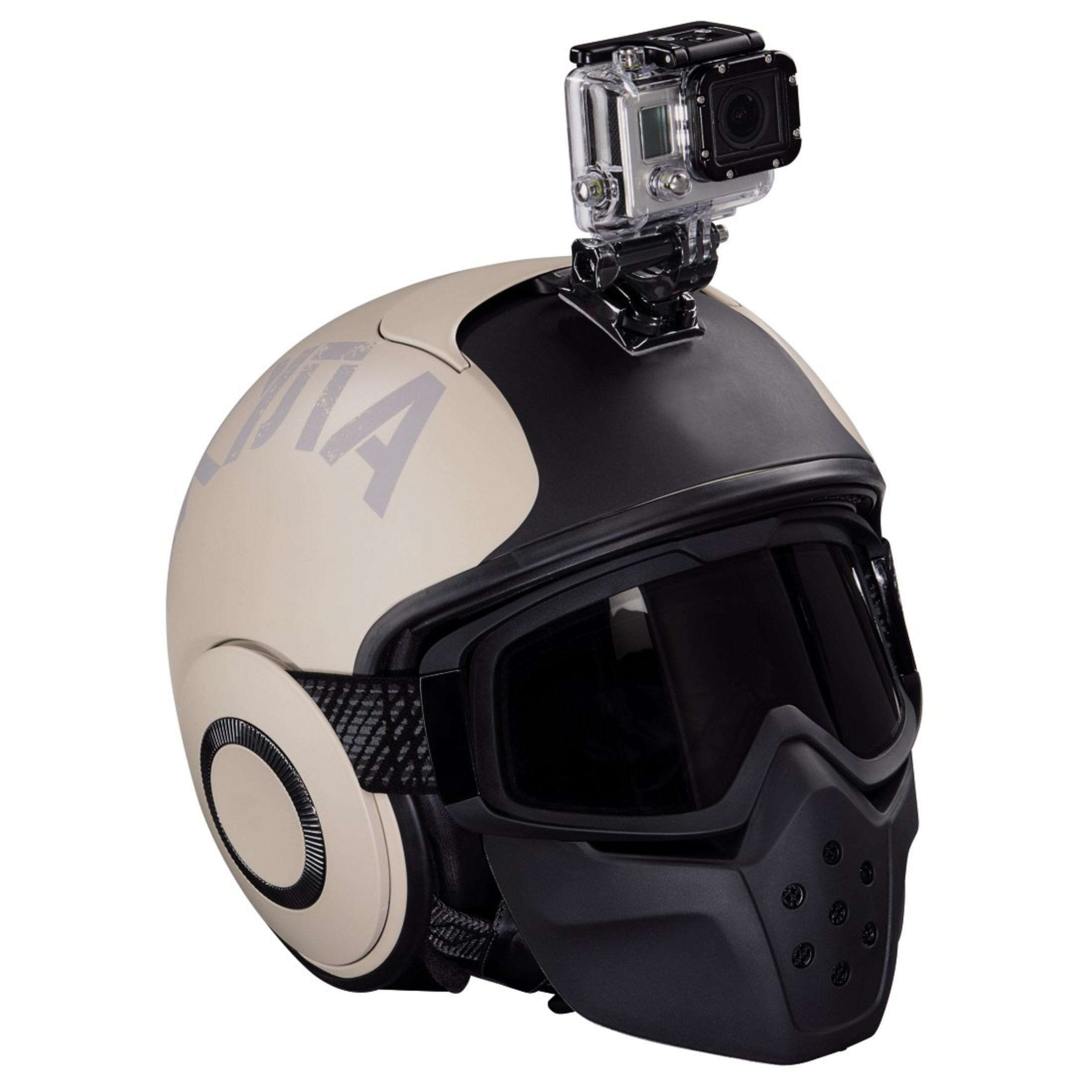 Helmhalterung, Schwarz, passend Actioncams HAMA für GoPro Vorne,