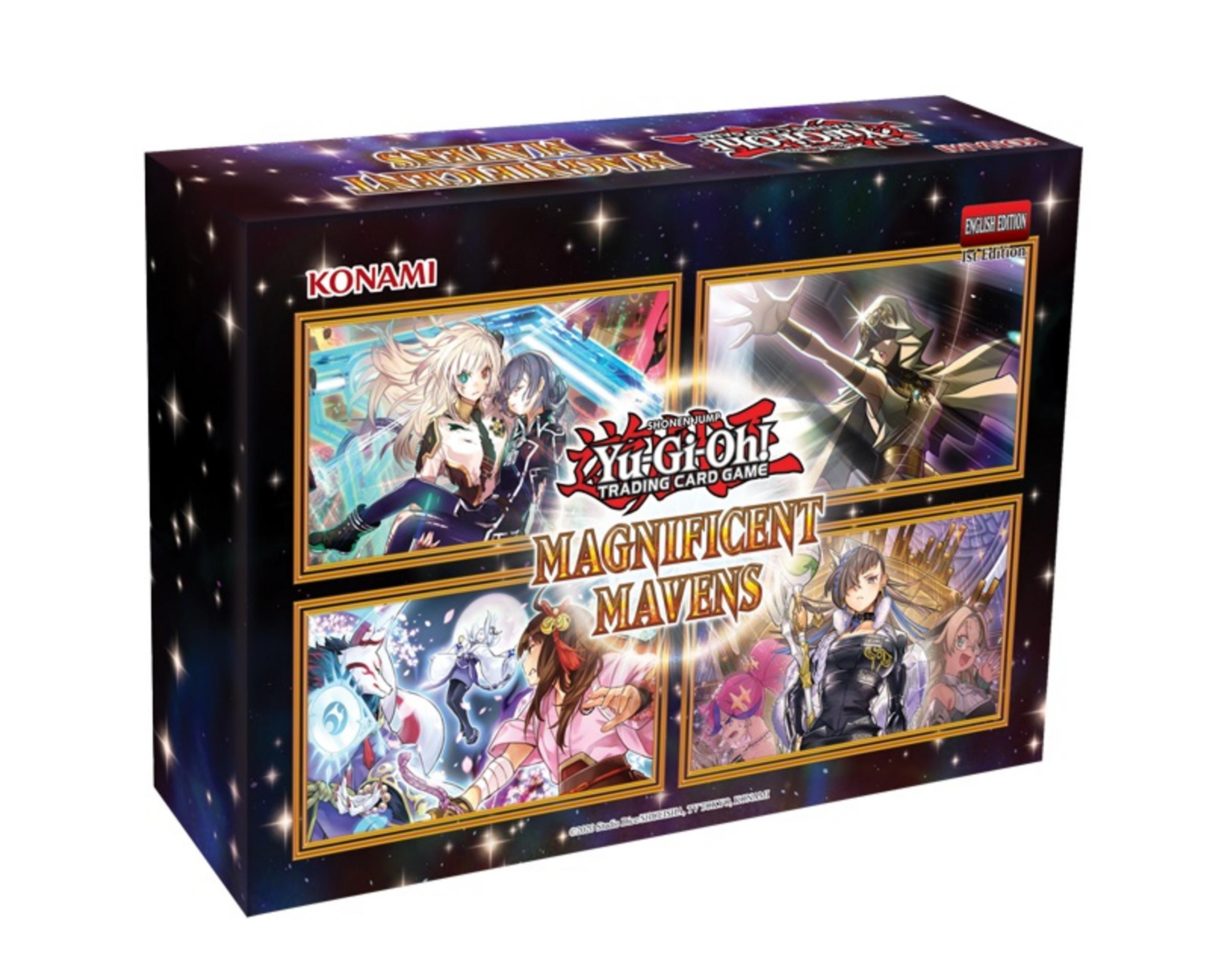 Yu-Gi-Oh! Sammelkartenspiel-Box-Set. Anime-Charaktere und Sternenhintergrund. English Edition sichtbar.