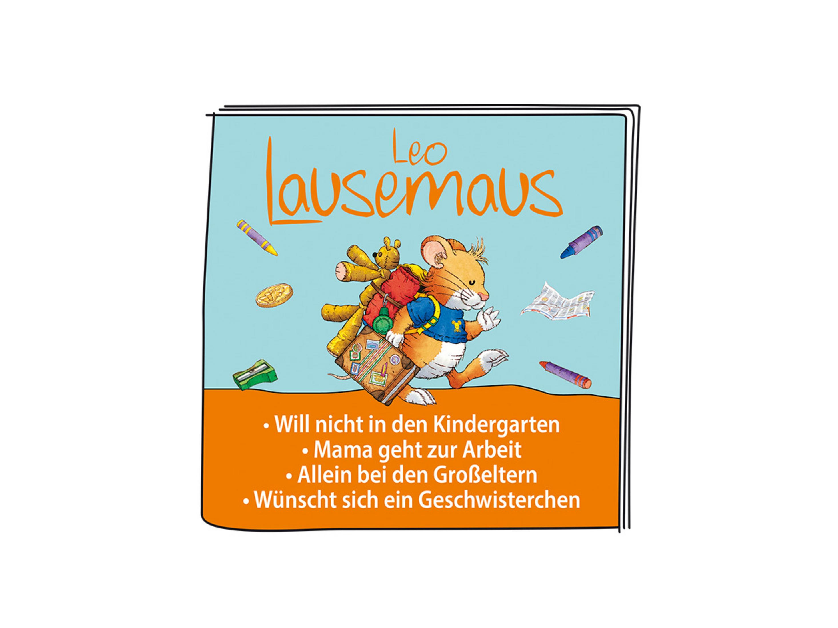 Das Cover eines Buches mit dem Titel 'Leo Lausemaus', mit einer Cartoon-Maus und Text auf Deutsch.