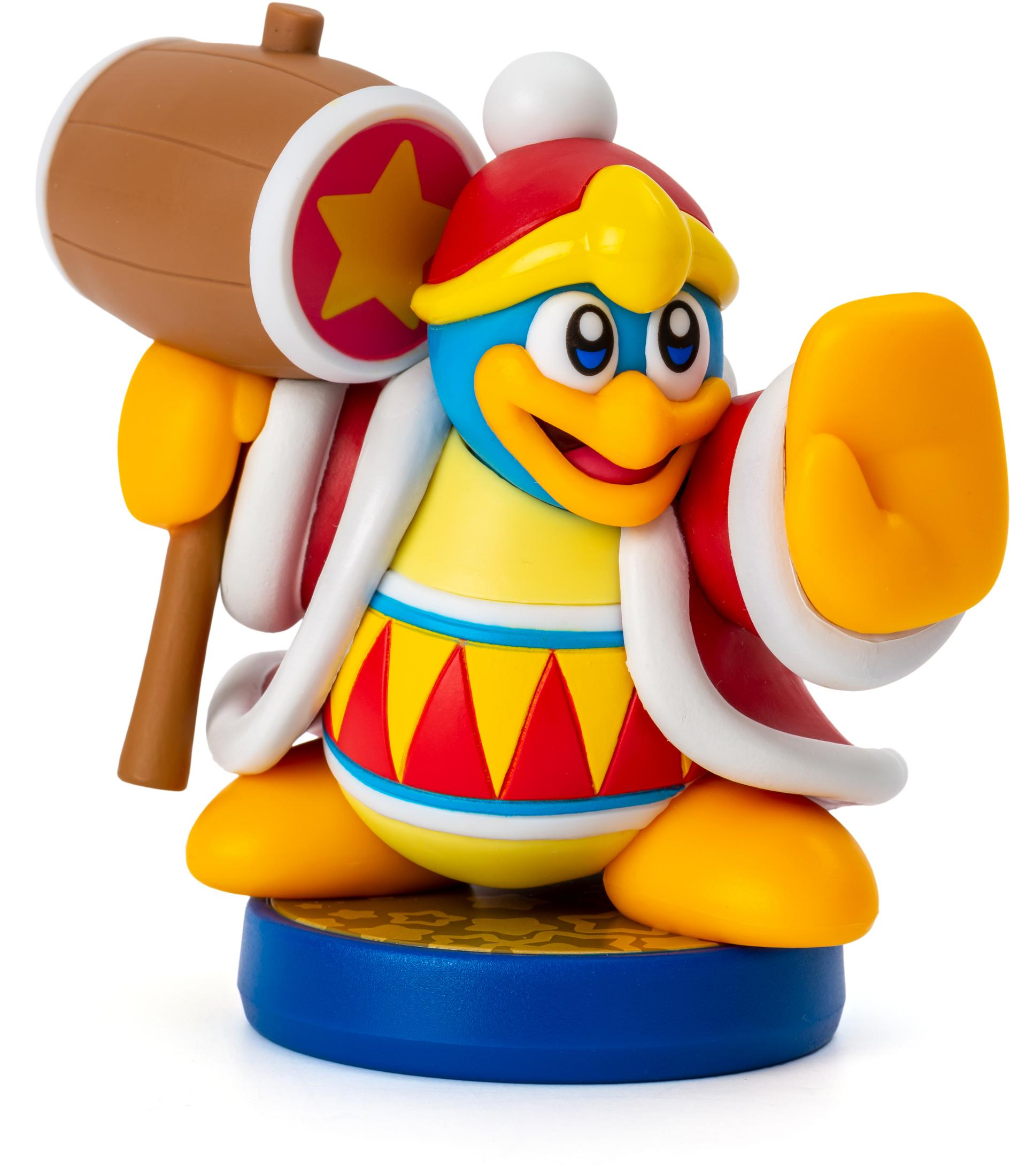 King Dedede Figur mit einem Schlägel und weißem Hintergrund.