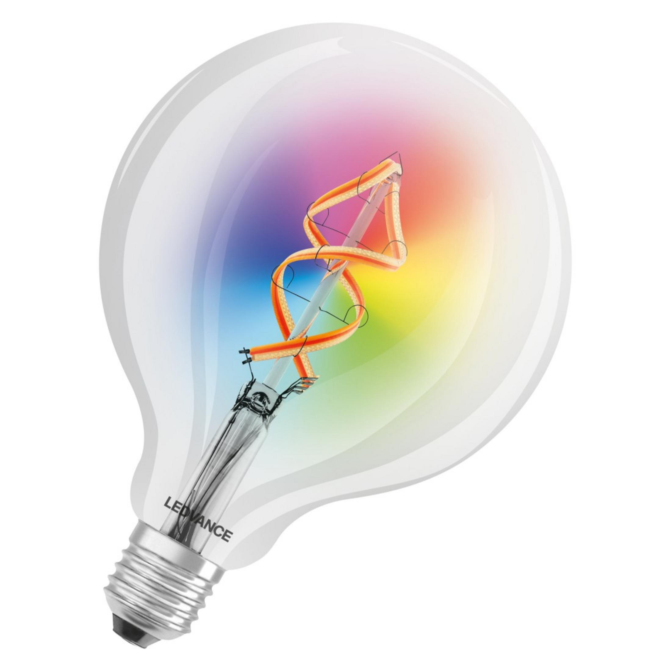 LEDVANCE SMART+ Filament Globe LED Warmweiß W/2700 4.5 E27 RGBW Lampe 30