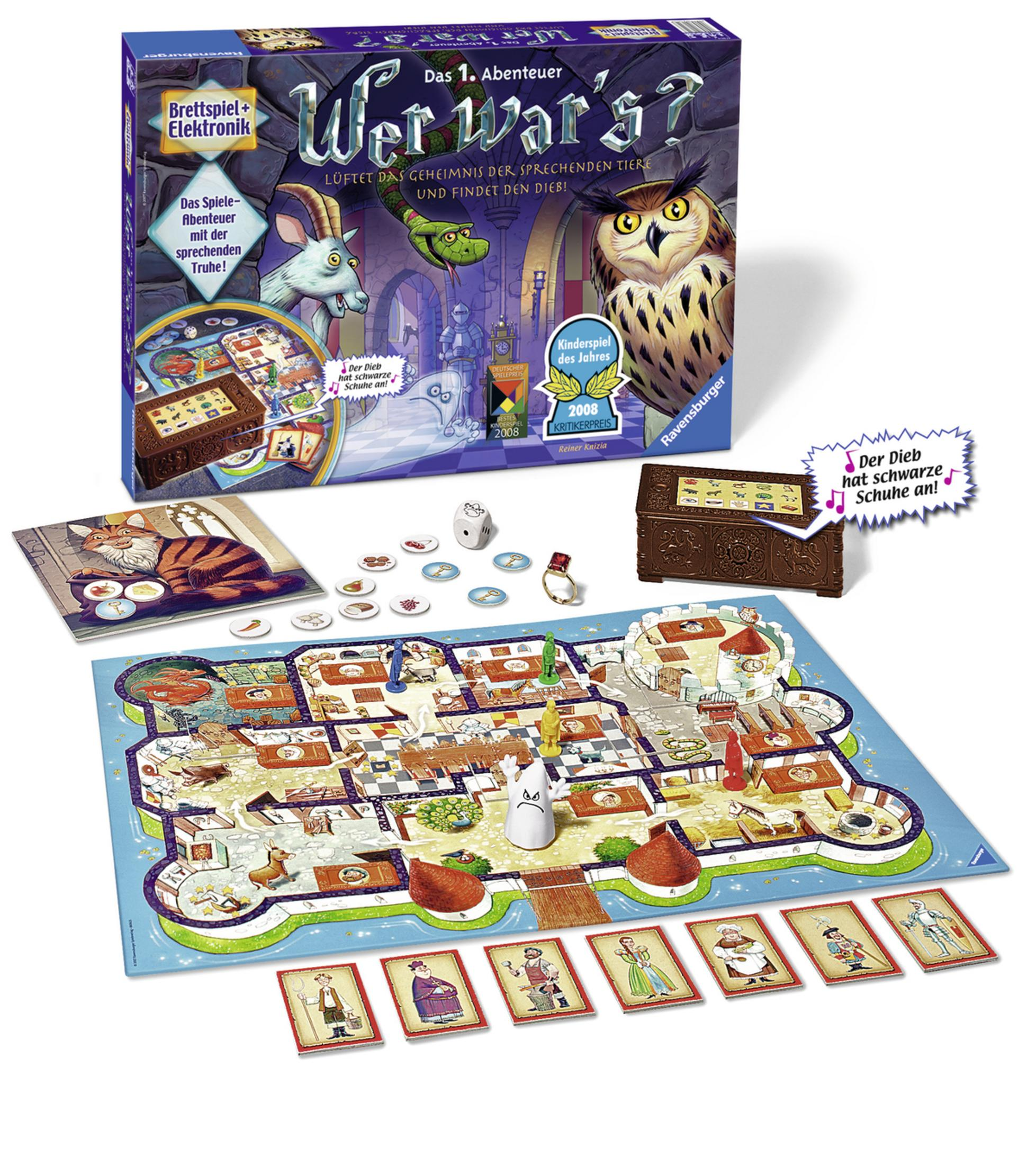 Pudełko z grą z grą planszową. Gra planszowa ma postacie i mapę.