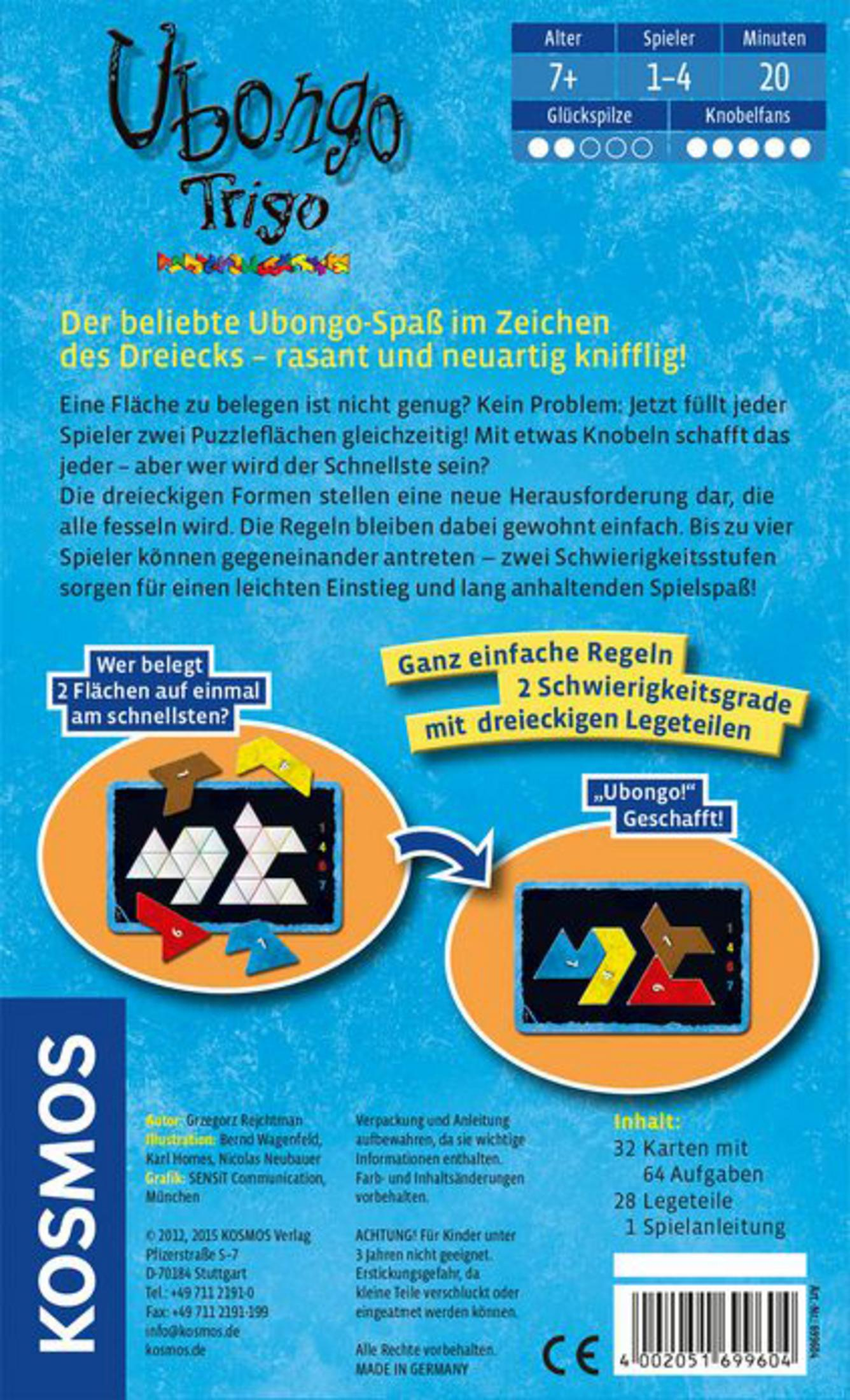 Rückseite einer Brettspielbox mit Text und Bildern, die Spielanweisungen zeigen.