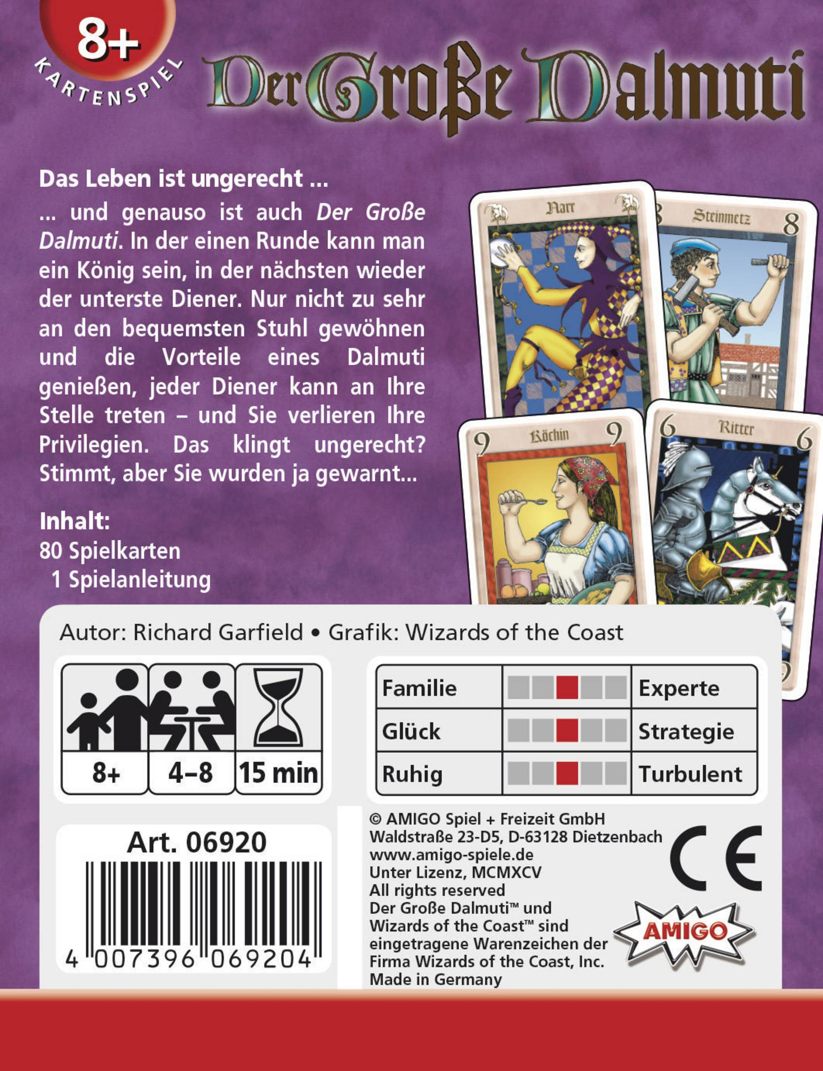 Rückseite einer Kartenspielbox mit Kartenbildern und Spieldetails.
