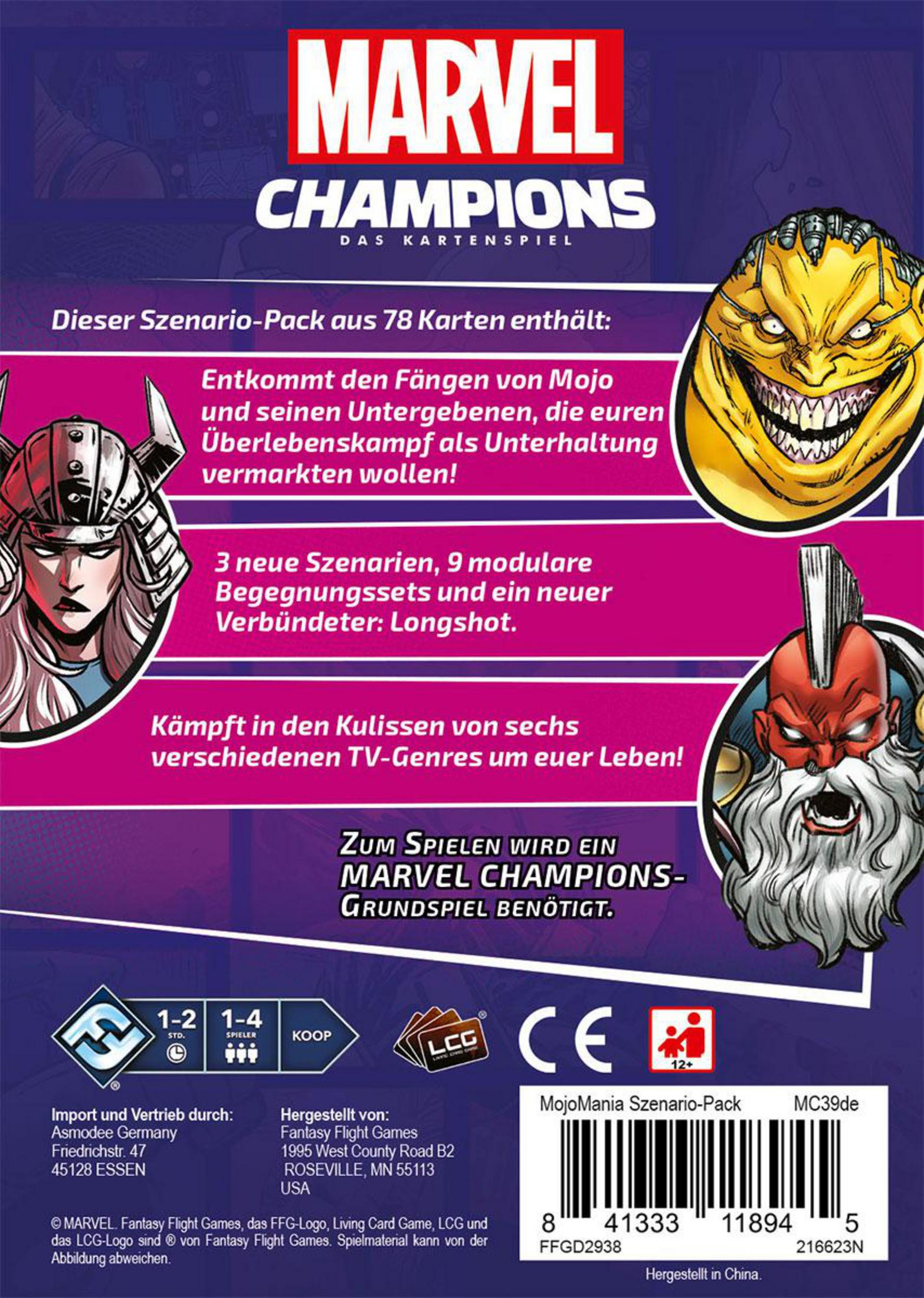 Spielbox mit Charakterkunst und Text auf Deutsch. Enthält Charaktere und Spieldetails.