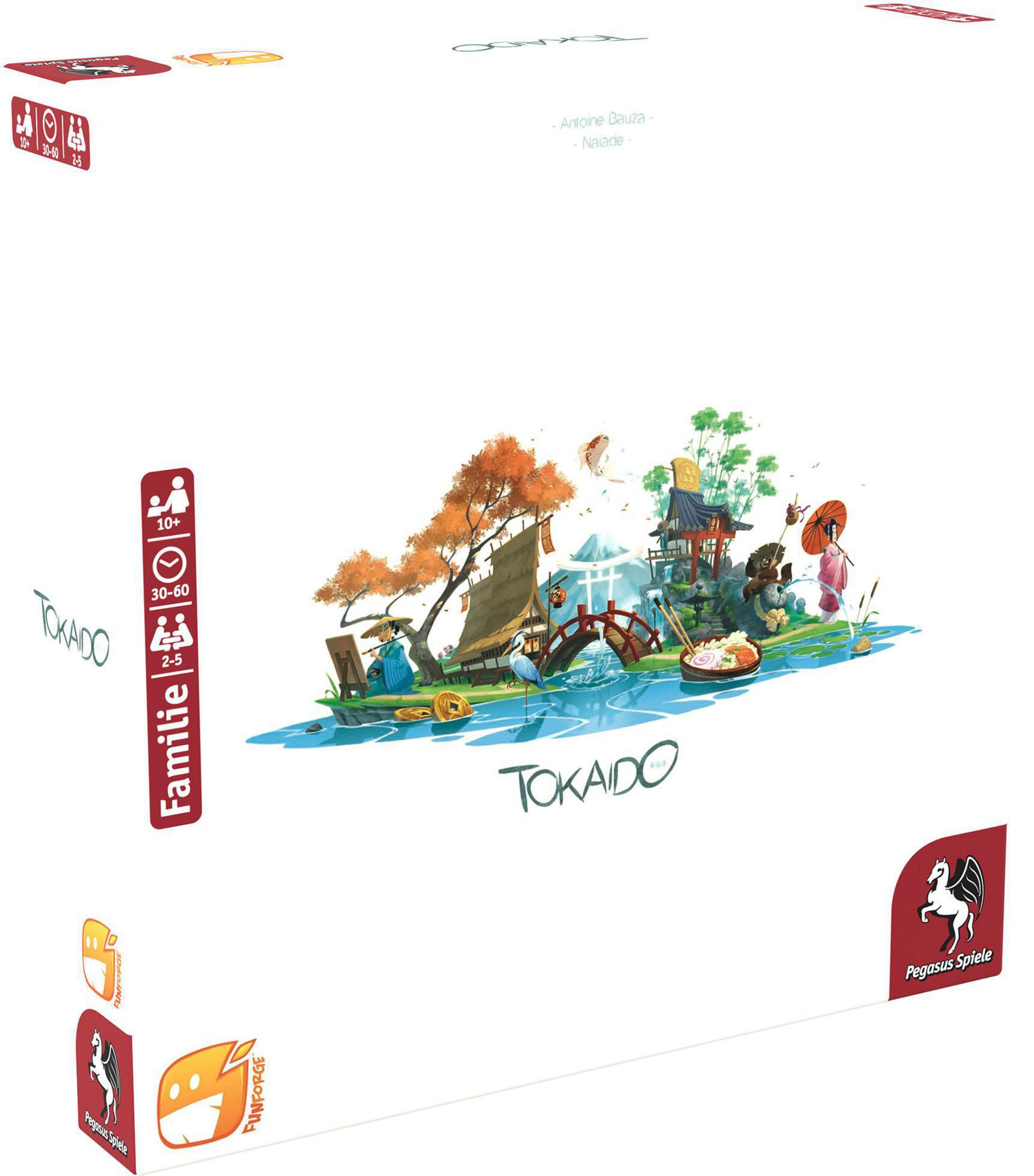 Tokaido Brettspielbox mit japanischer Landschaftsillustration.