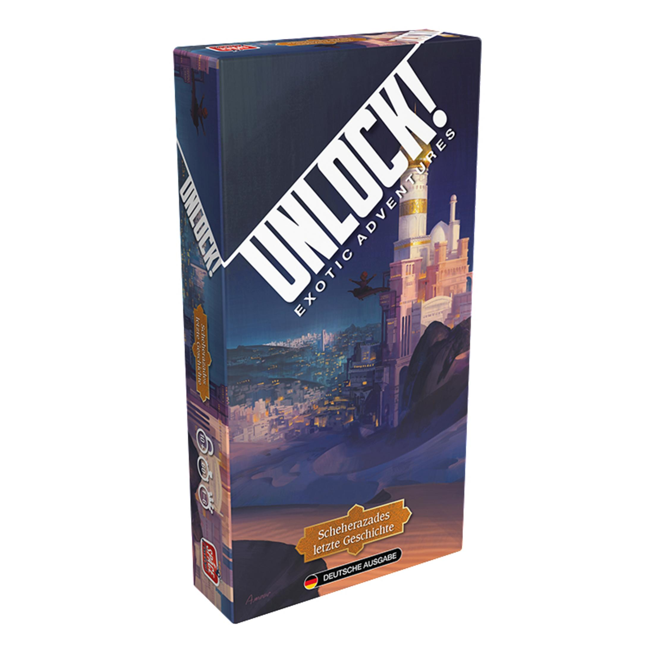 Schachtel des Unlock! Exotic Adventures Brettspiels.