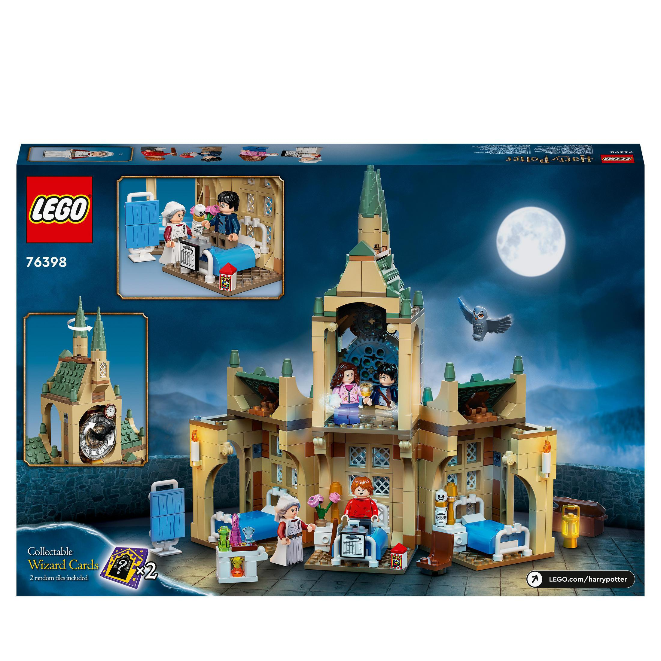 Lego Harry Potter Set-Box. Zeigt eine Hogwarts-Szene mit Figuren und Gebäuden.