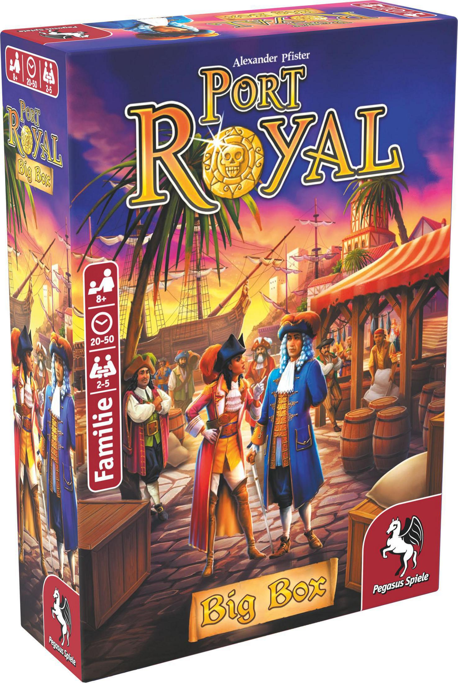 Schachtelkunst für das Brettspiel Port Royal.