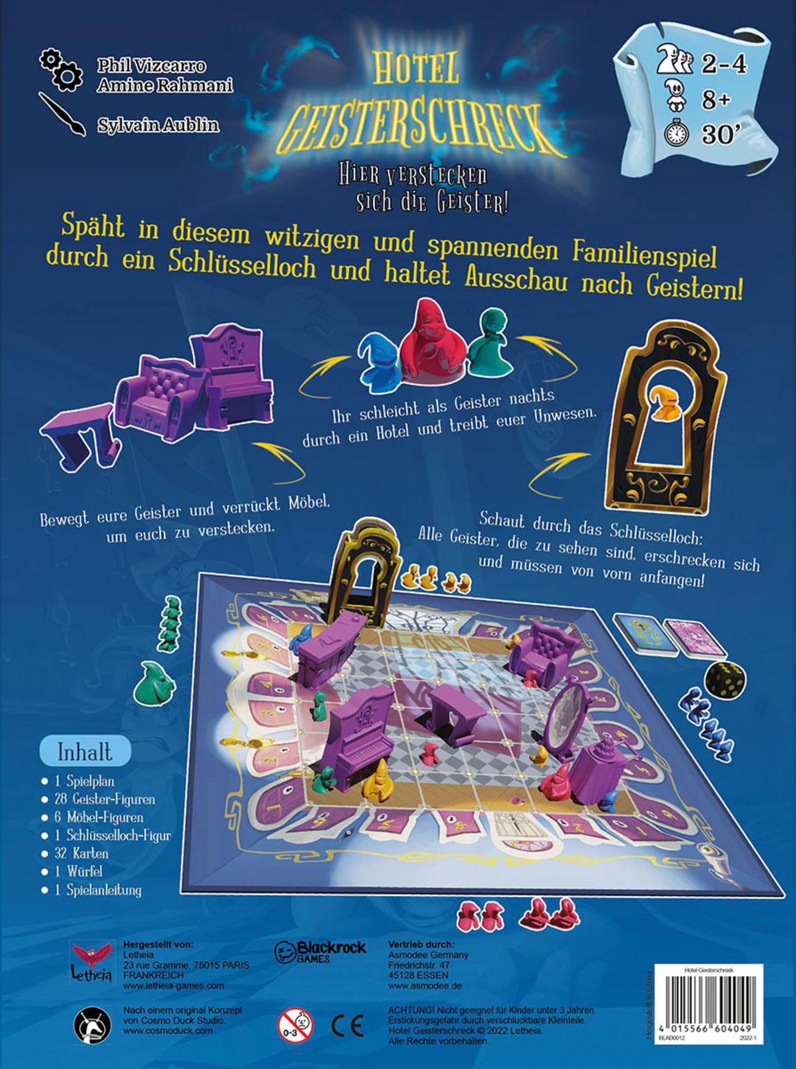 ASMODEE BLAD0012 HOTEL GEISTERSCHRECK Kinderspiel