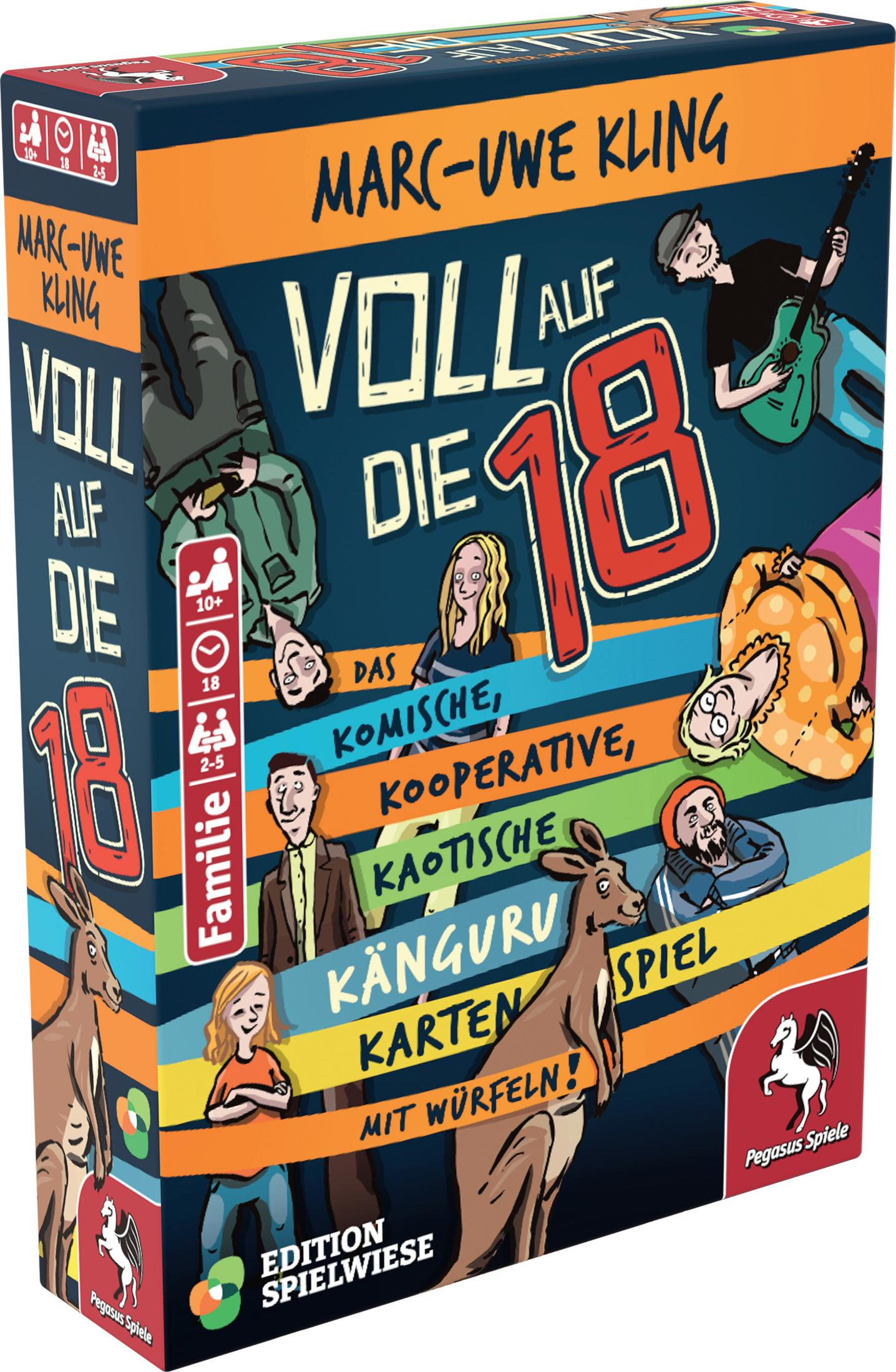 Schachtelkunst für das Brettspiel Voll auf die 18.