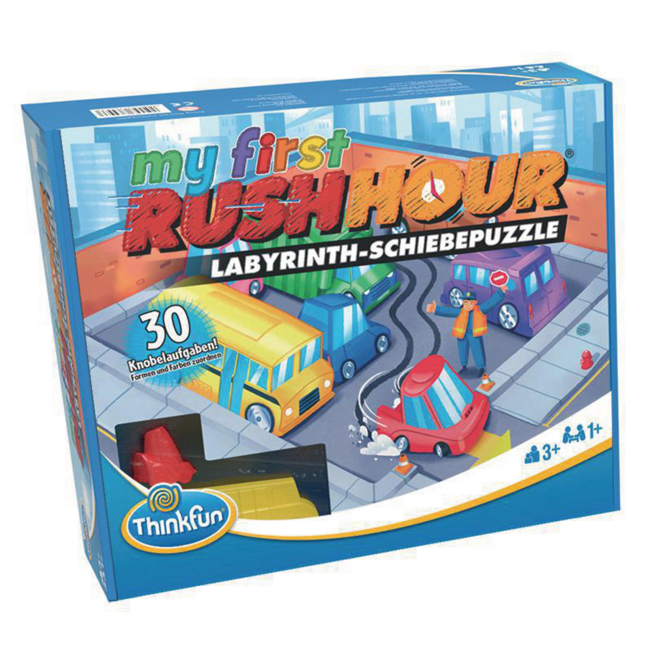 My First Rush Hour Puzzlebox mit Autos und einer Verkehrsszene.