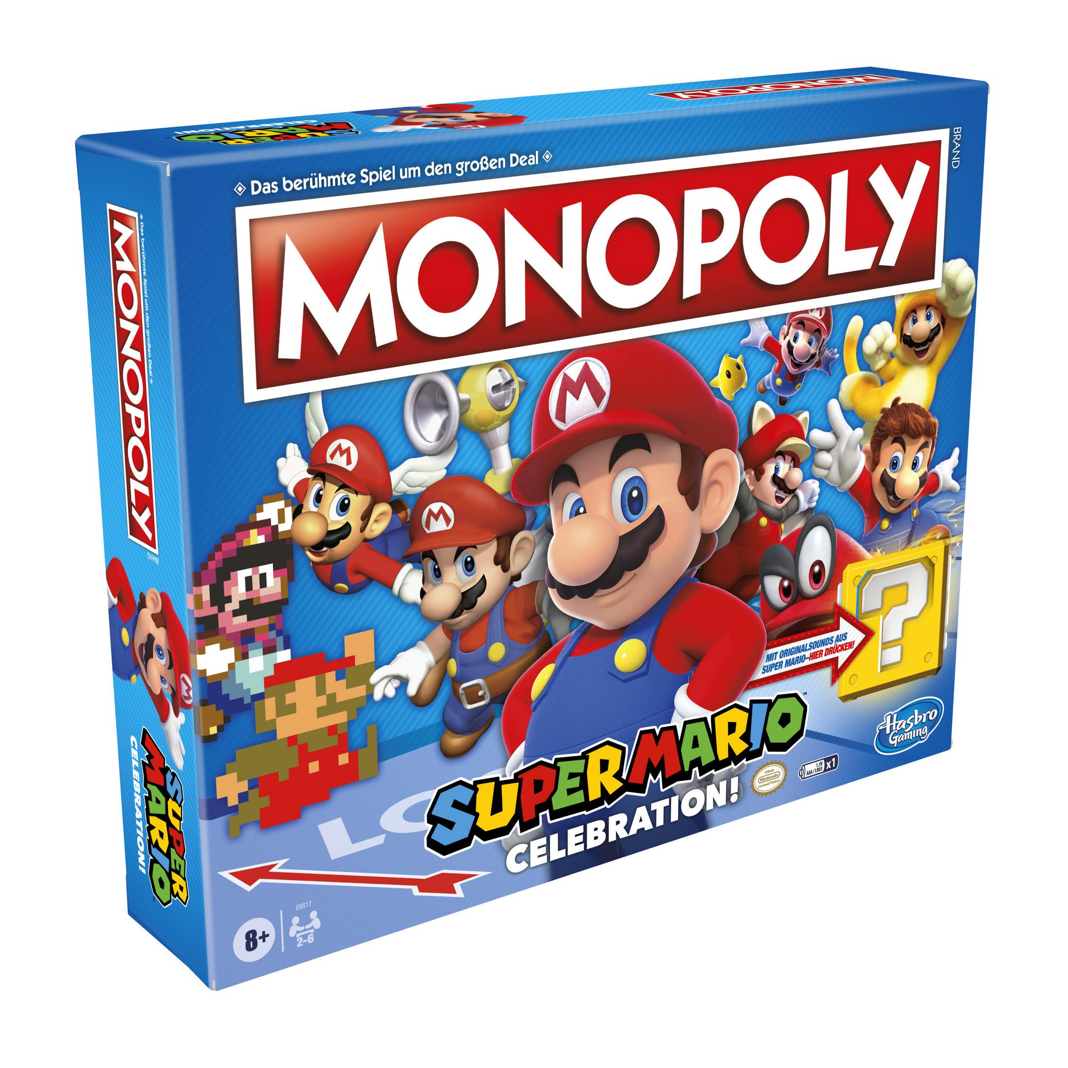 Schachtel von 'Super Mario Monopoly'. Das Spiel ist eine Super Mario Version von Monopoly.