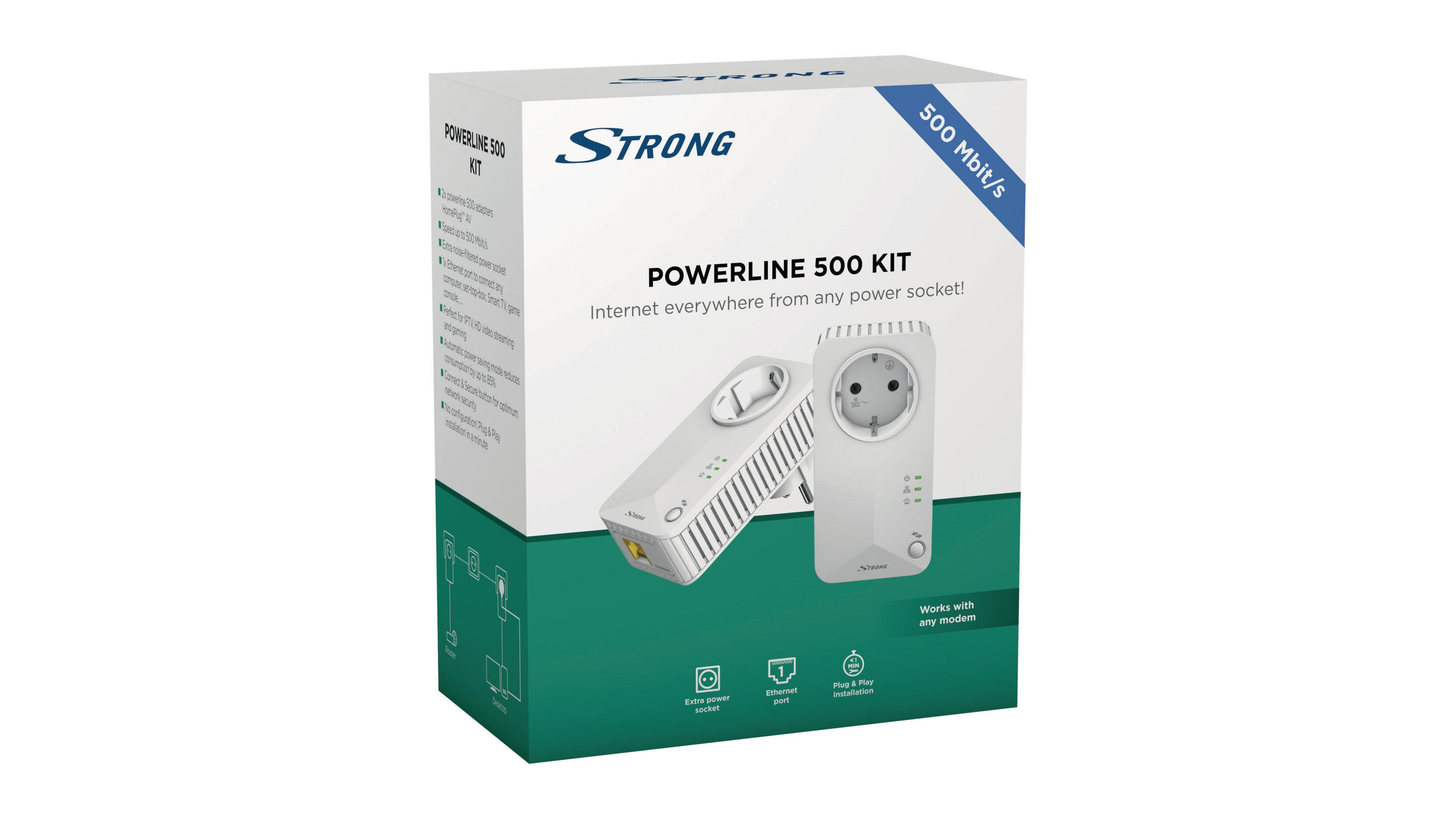 STRONG Powerline WLAN, Internet Stecker, m 0