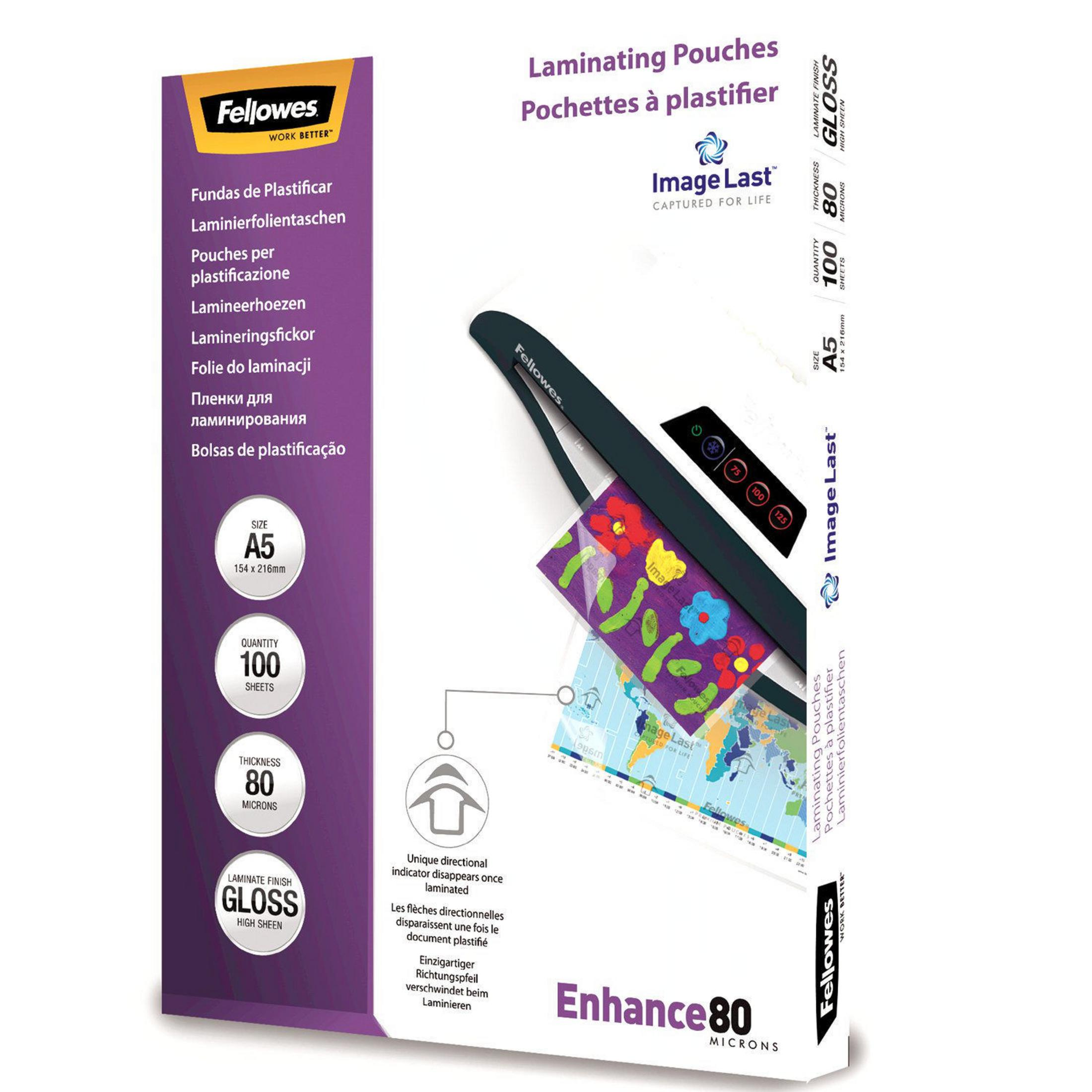 FELLOWES Fellowes IL Lamineerhoezen A5 80 micron (100 stuks) Laminierfolien