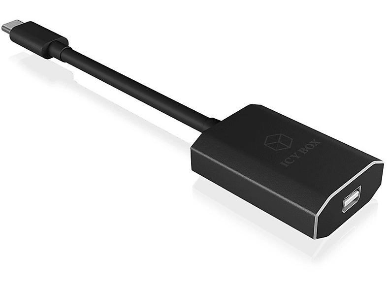 RAIDSONIC IB-AD550-C USB TYPE-C ZU MINI DISPLAYPORT Adapter, Schwarz