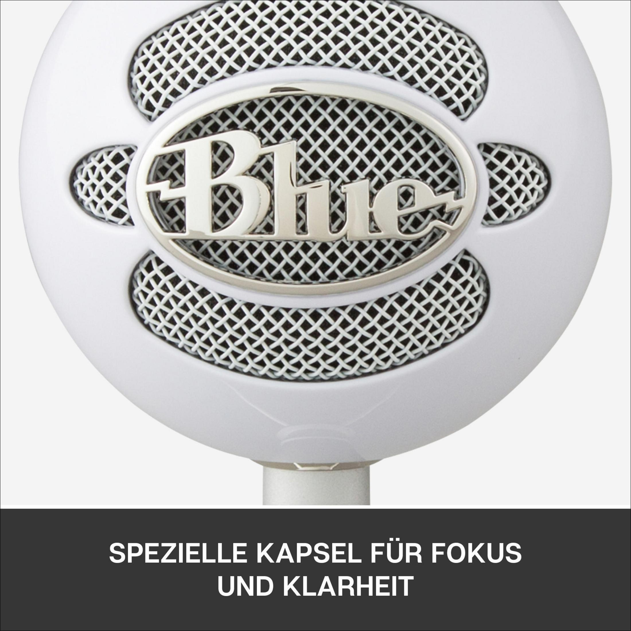 ICE USB 988-000181 SNOWBALL WHITE BLUE Mikrofon, Weiß USB