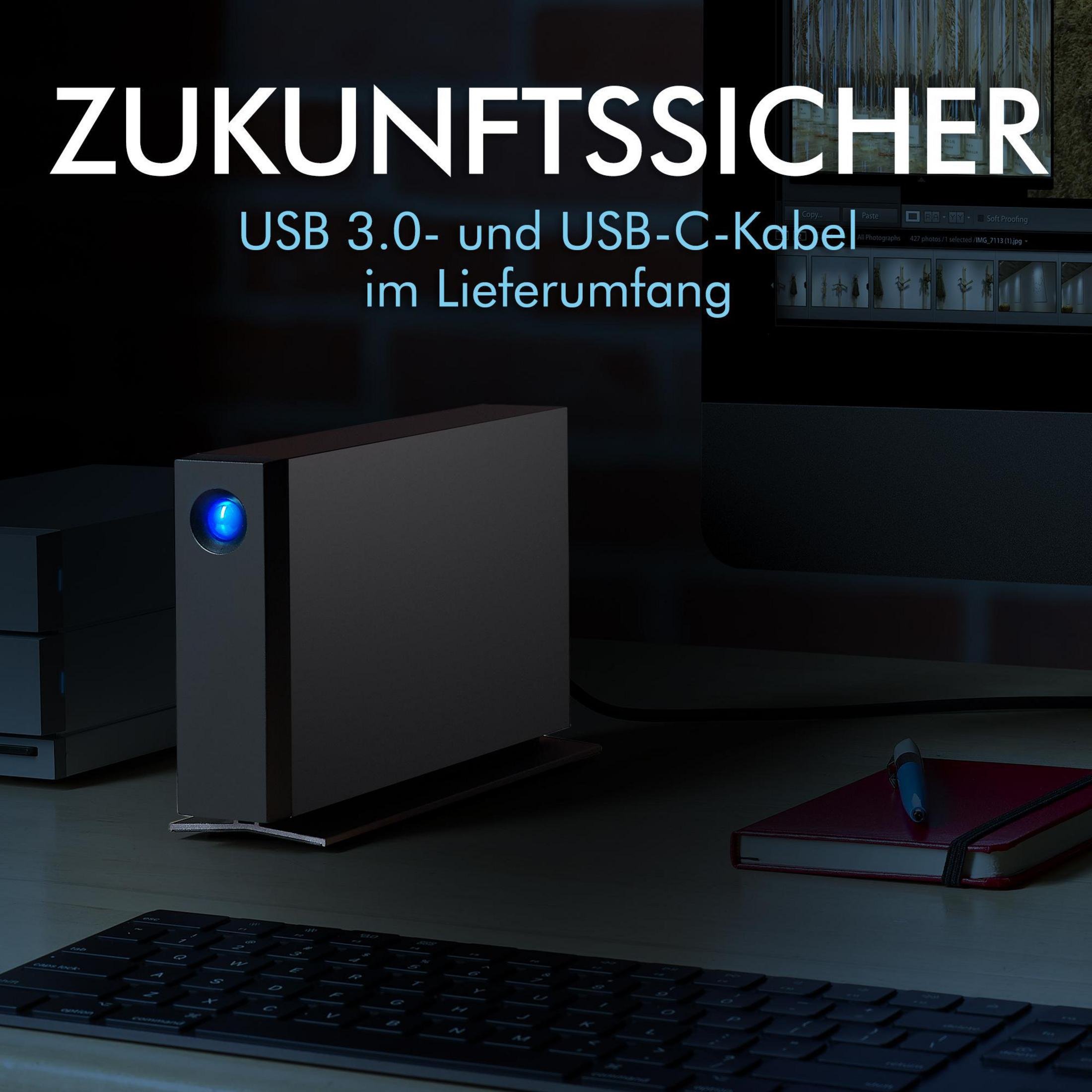 PROFESSIONAL Schwarz USB-C, D2 HDD, 18TB Zoll, 18 TB SSD, extern, LACIE STHA18000800 3,5