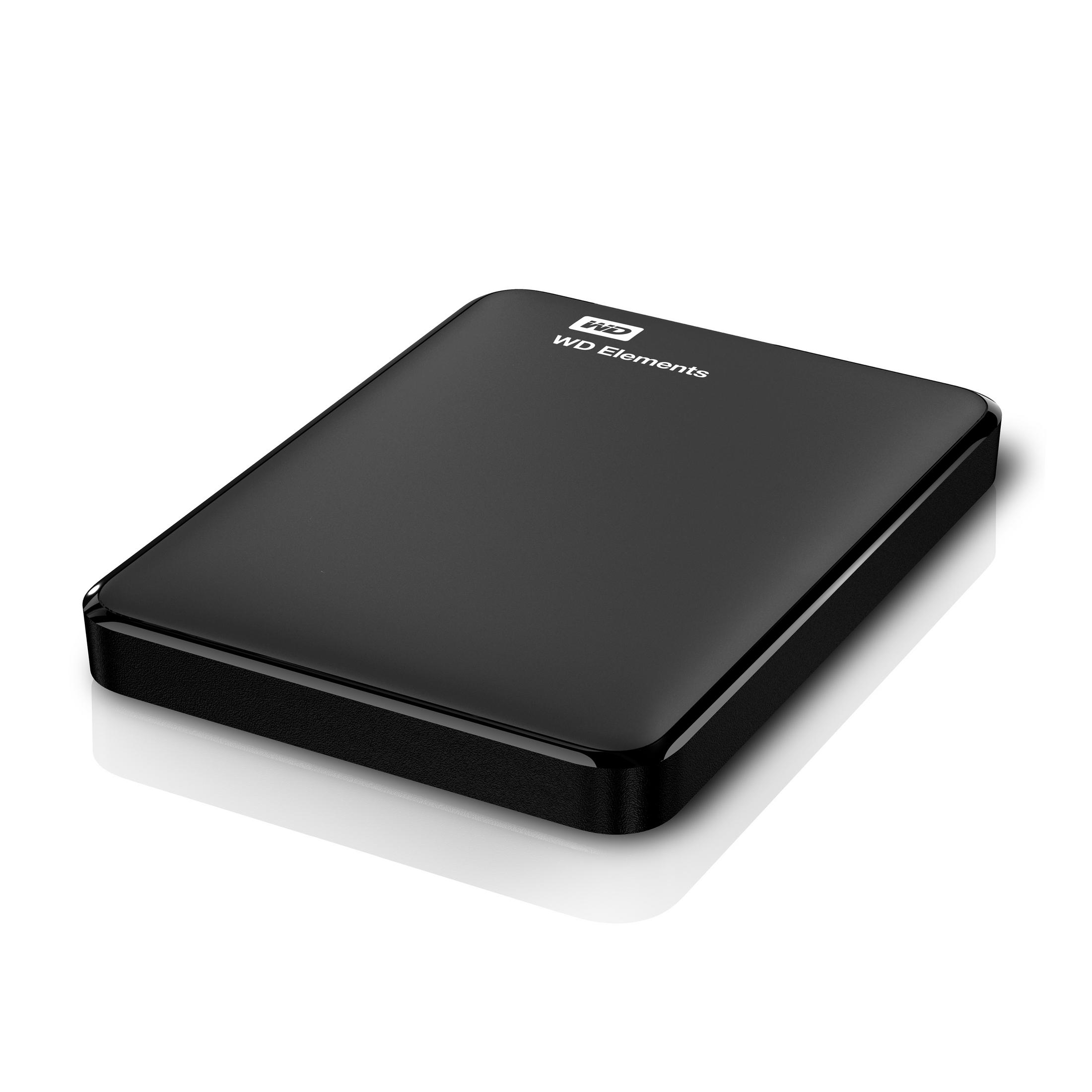 WESTERN DIGITAL Elements Portable, 1 2,5 schwarz Zoll, TB SSD, extern