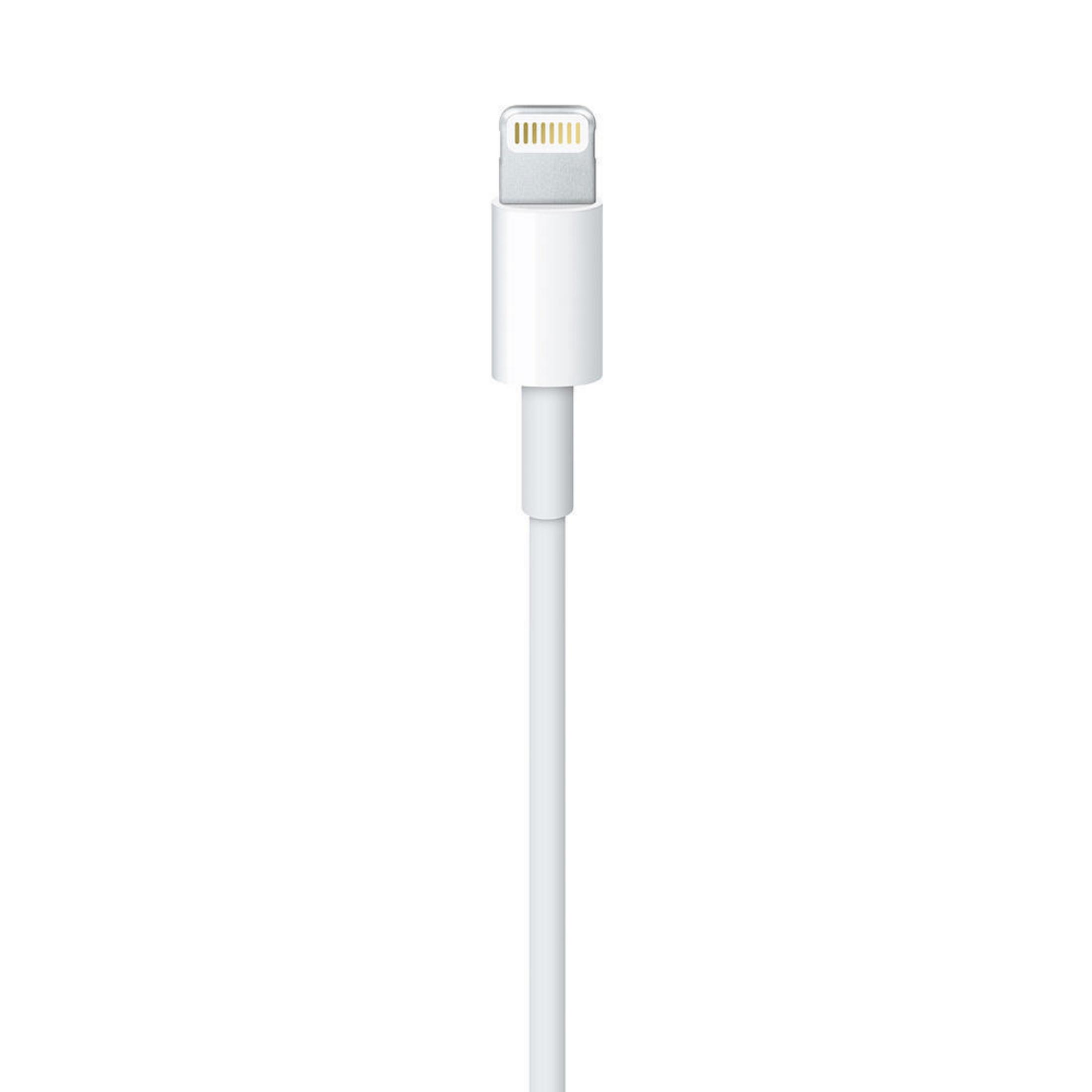 Weißes Lightning-Kabel mit weißem Stecker.