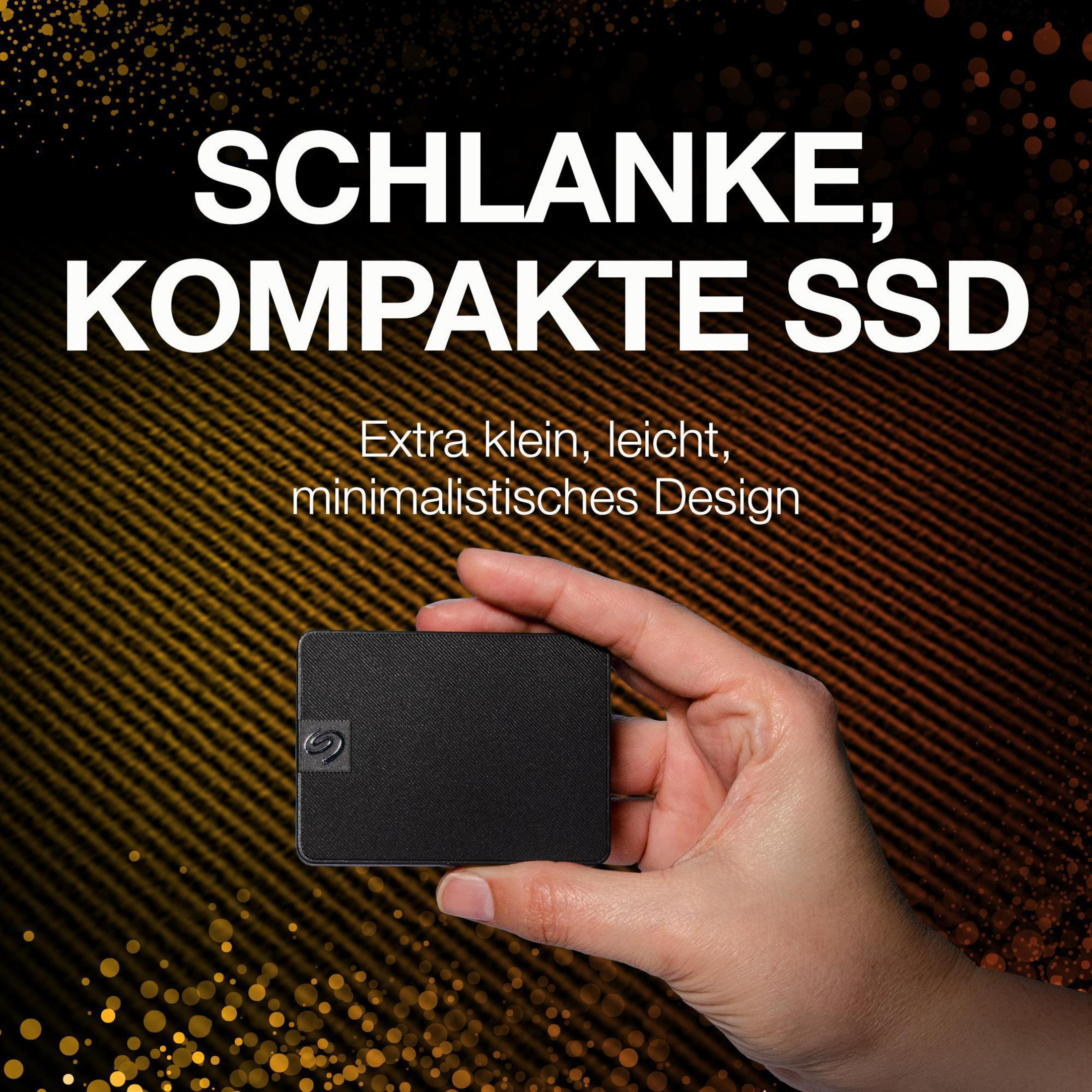 SEAGATE STJD500400 EXPANSION SSD 500GB SSD, BLACK, 500 Schwarz extern, GB